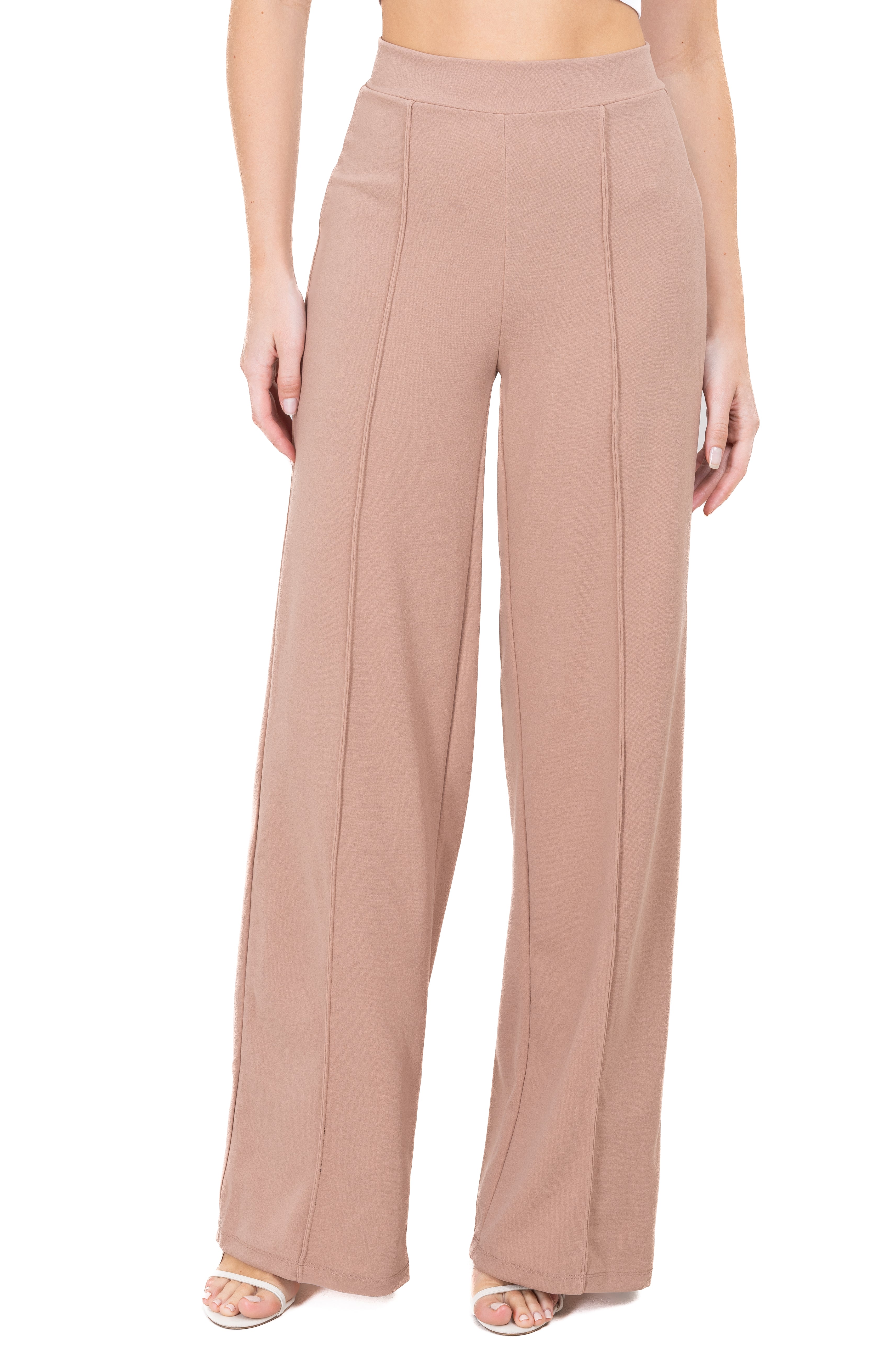 Straight pants seam closure Nude