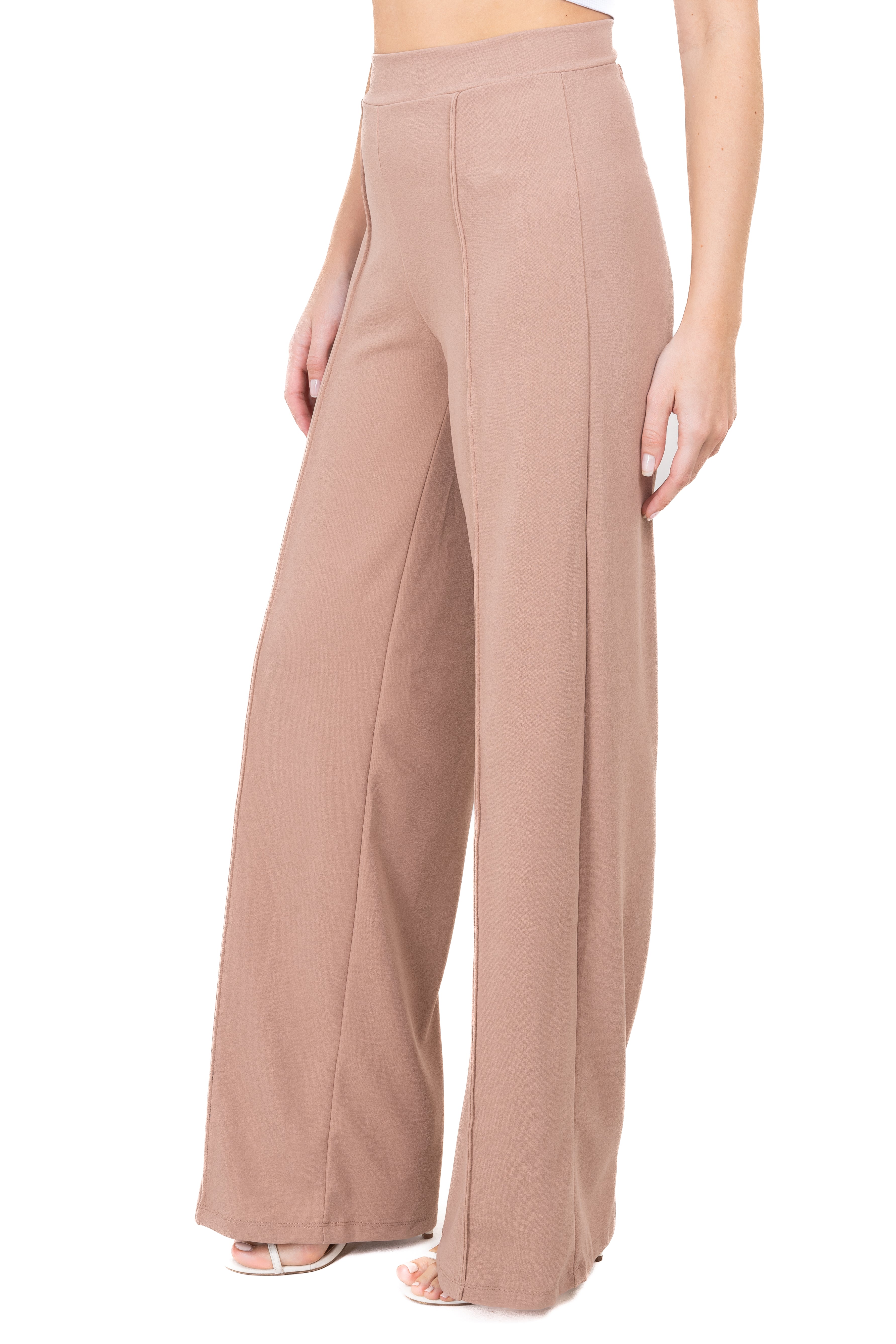 Straight pants seam closure Nude