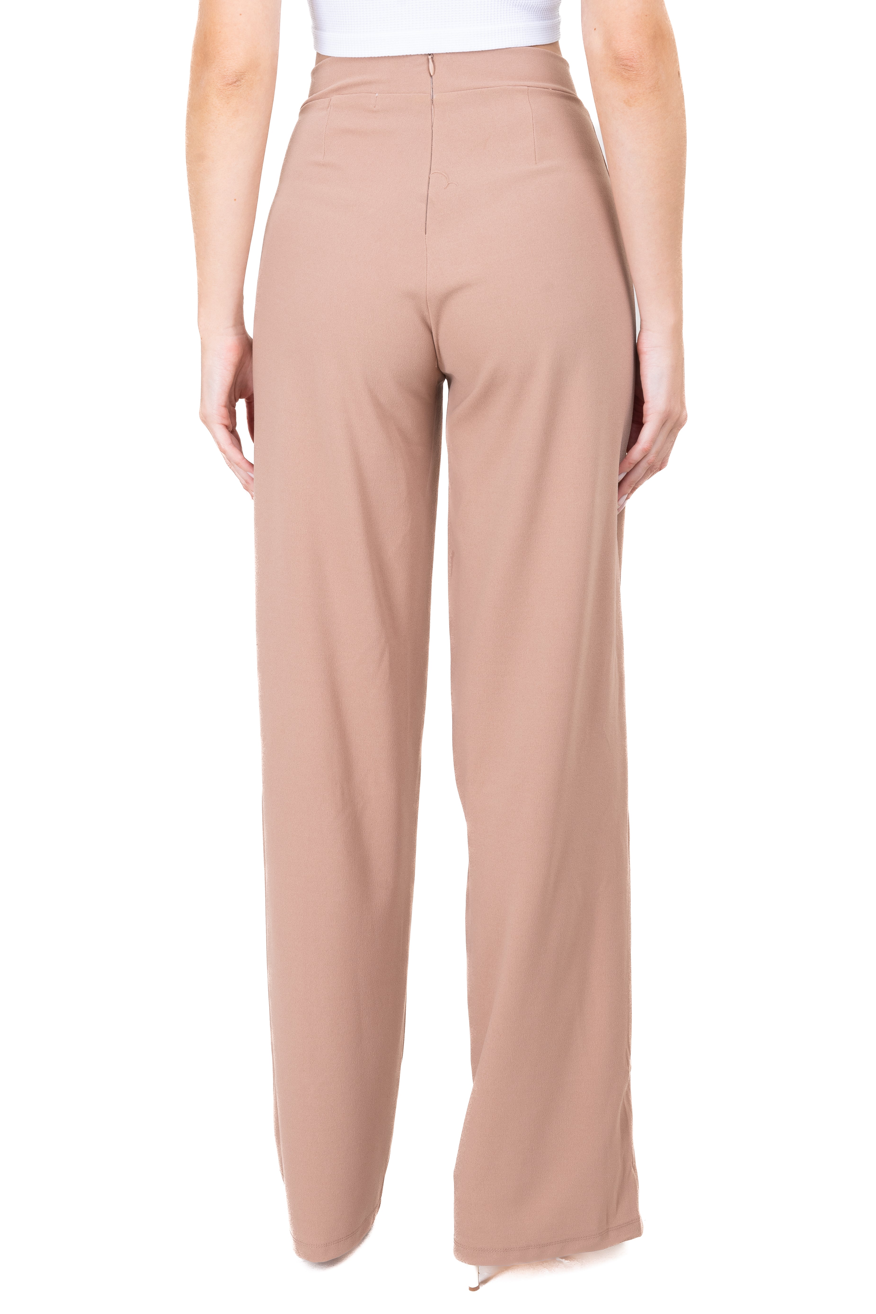 Straight pants seam closure Nude