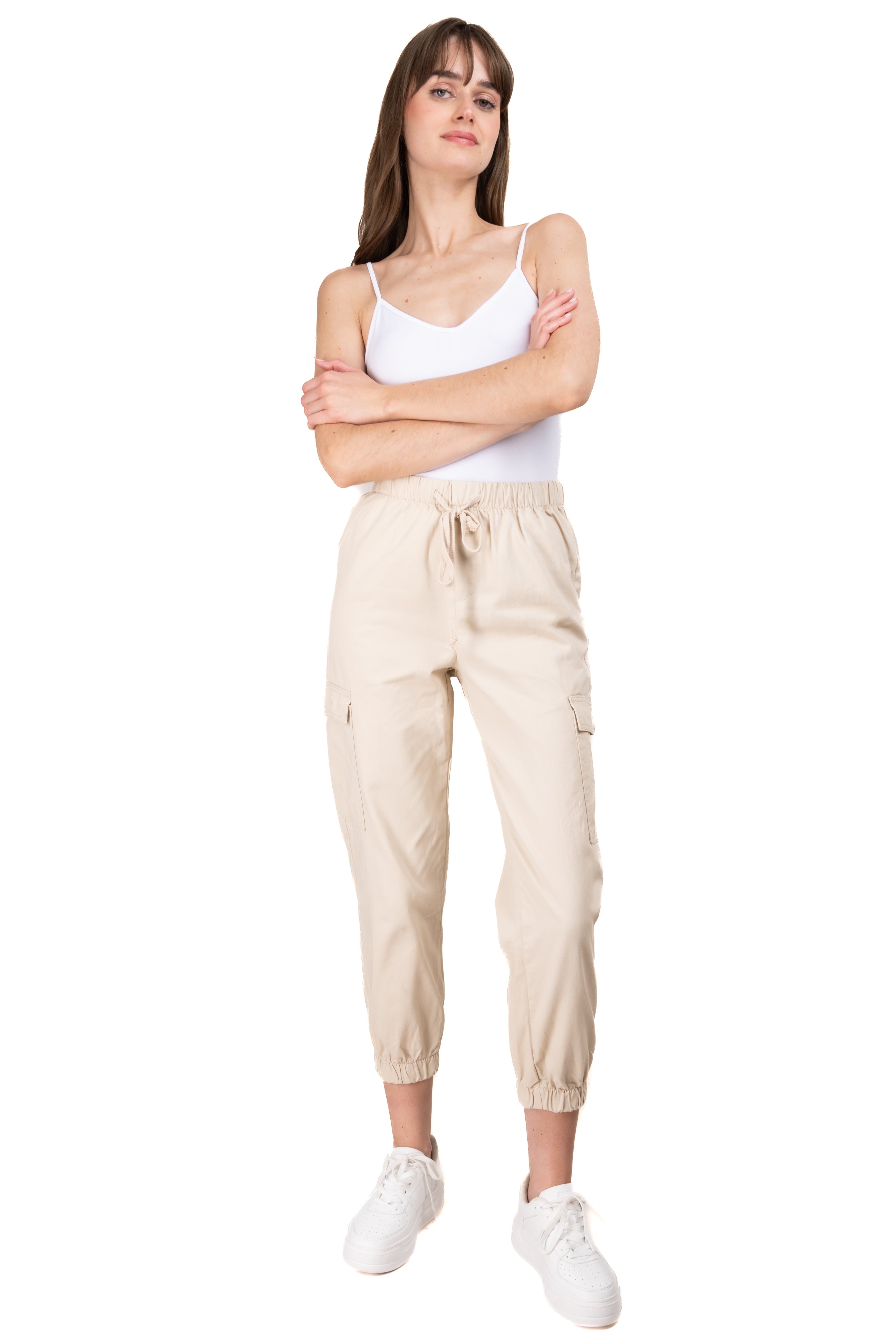 Jogger High Bags Waist Khaki