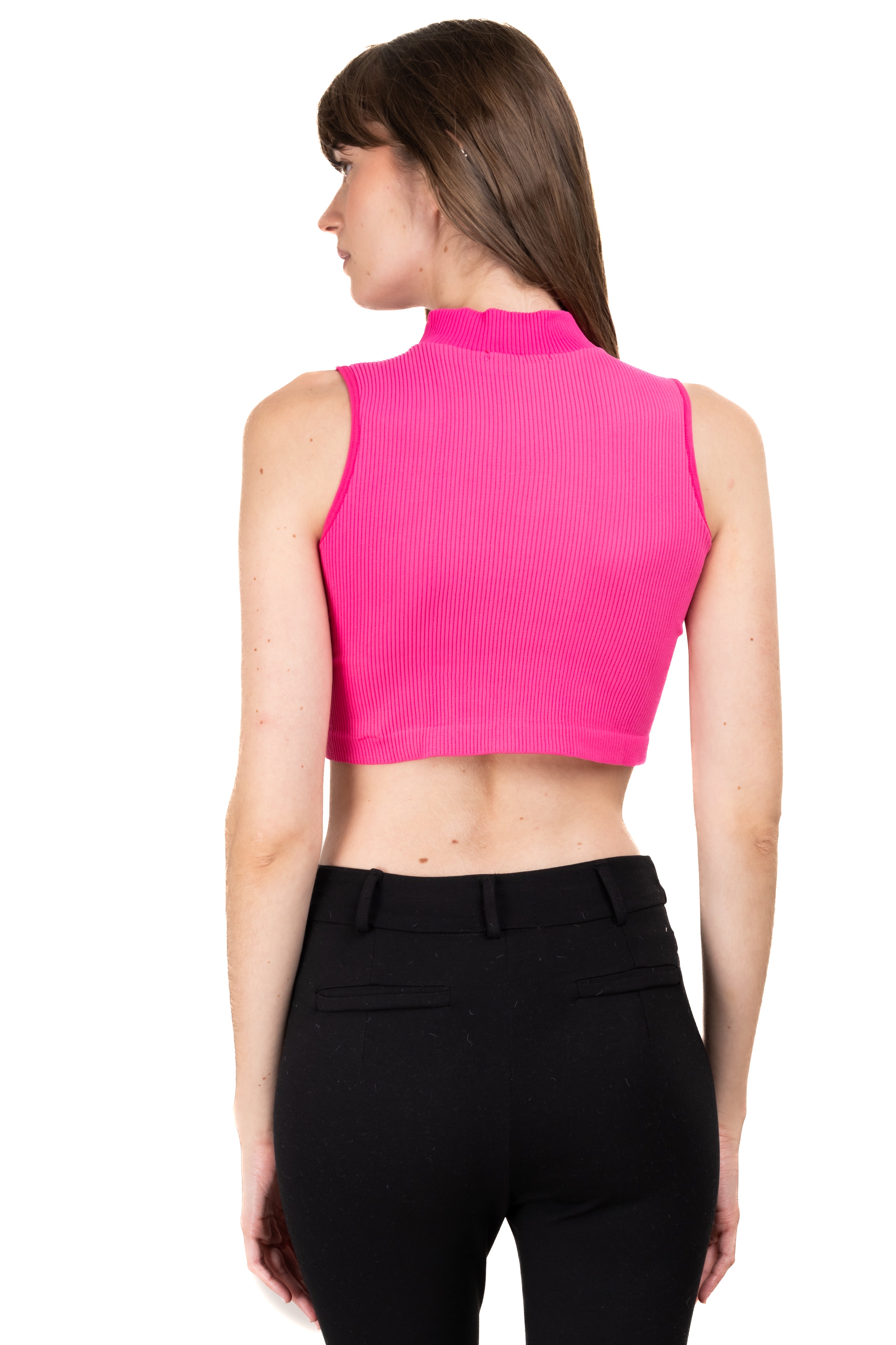 Top acanalado cuello alto FIUSHA