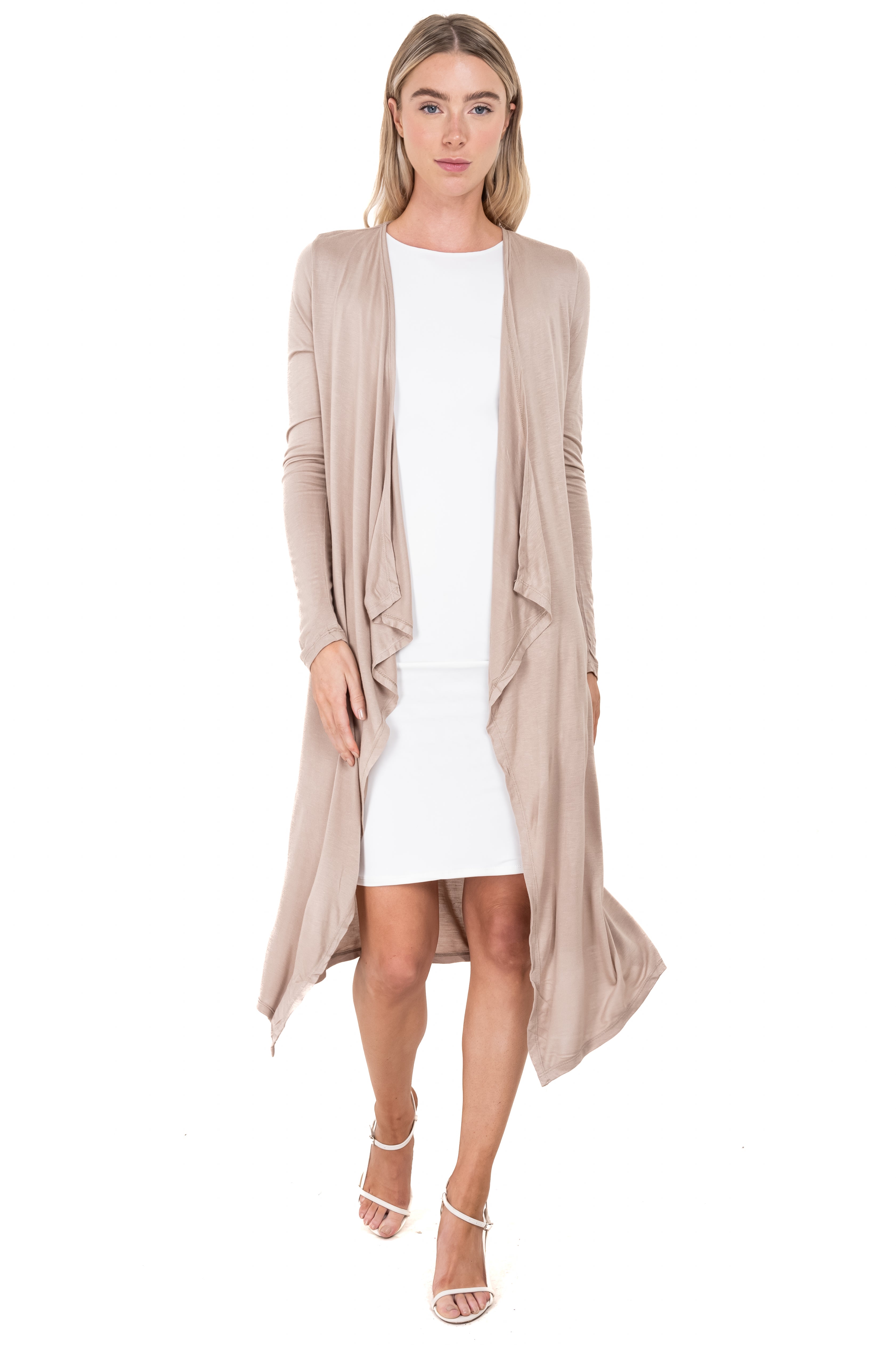 Cardigan Maxi Light Waterfall Taupe