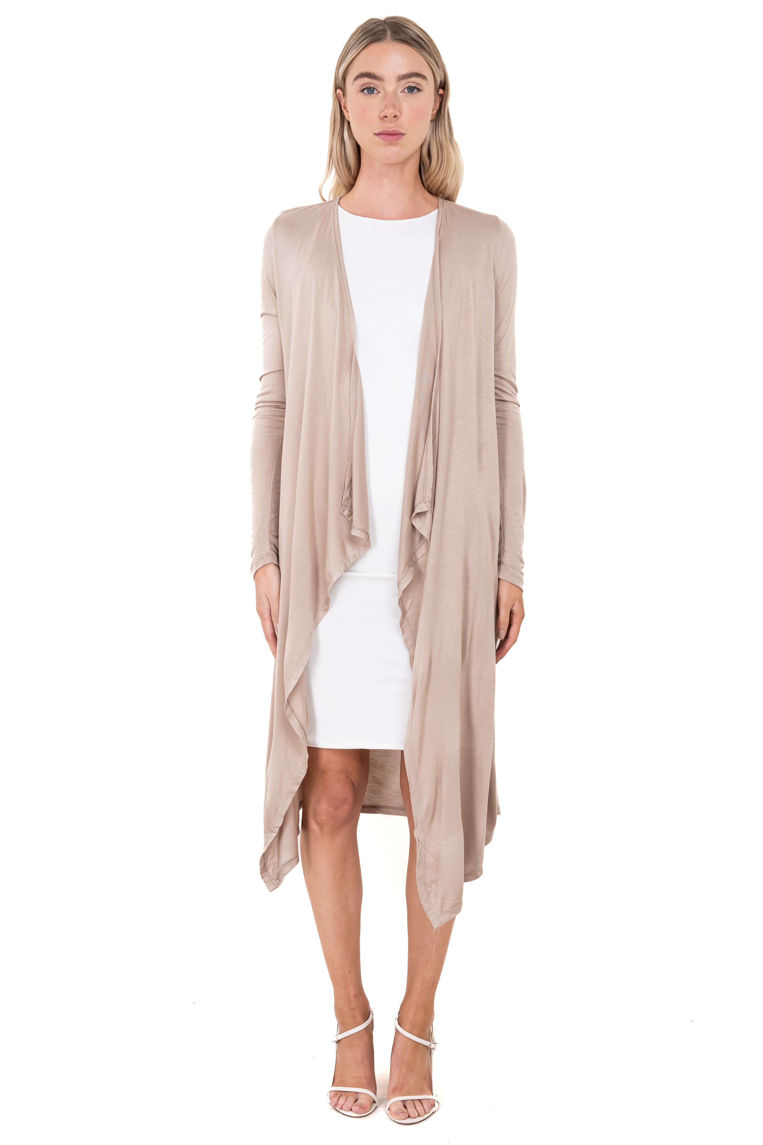 Cardigan Maxi Light Waterfall Taupe