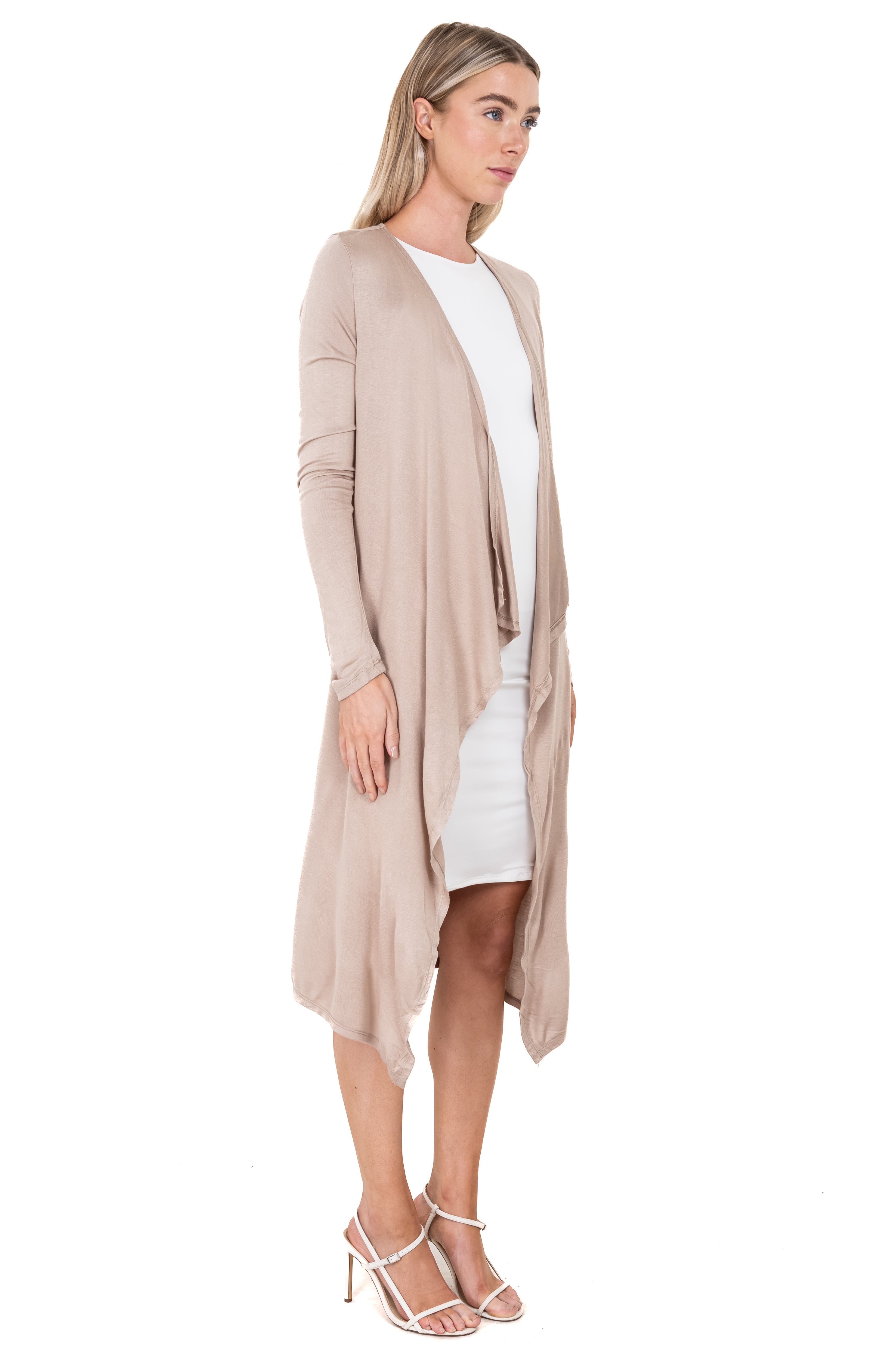 Cardigan Maxi Light Waterfall Taupe