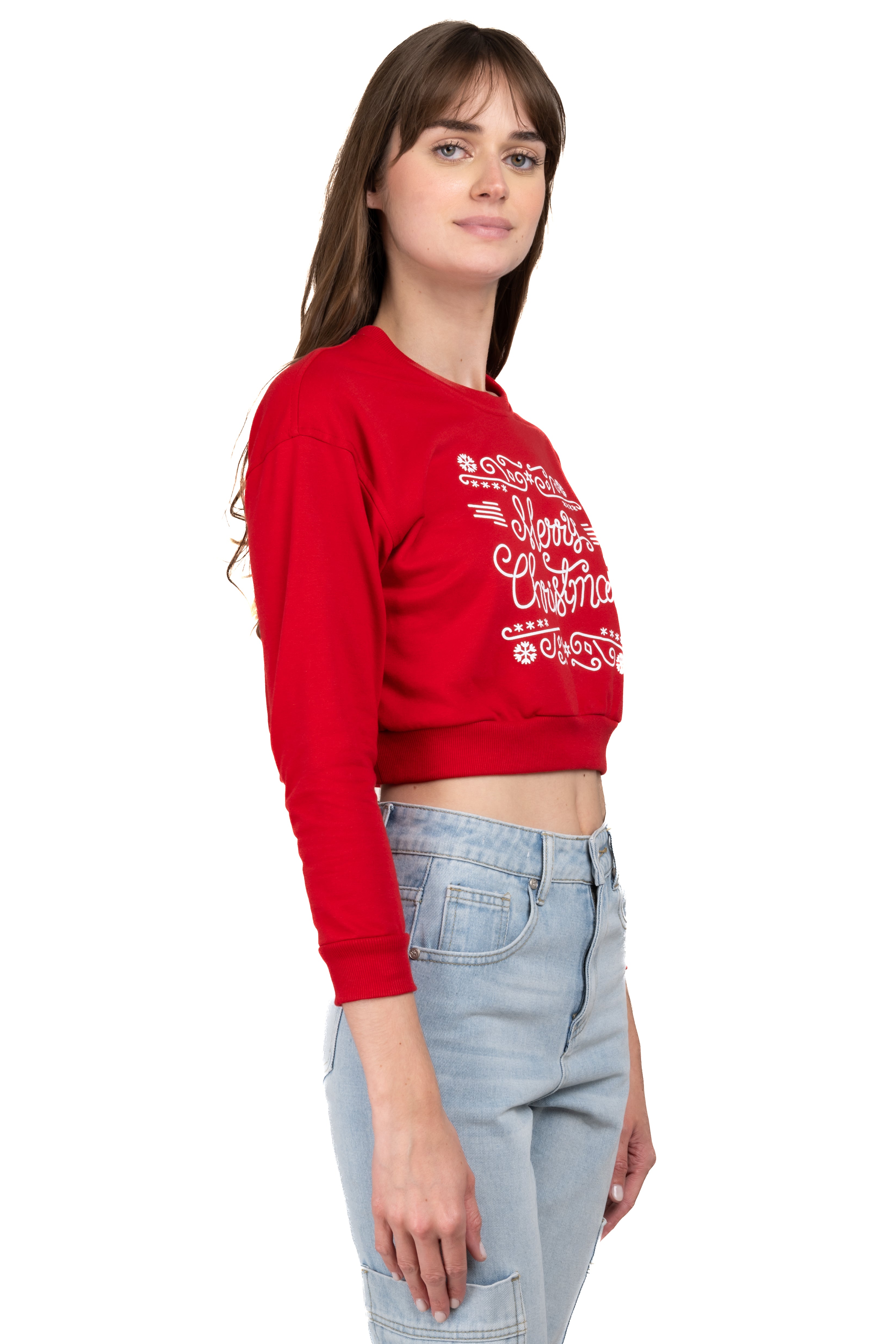 Sudadera crop Navidad ROJO COMBO