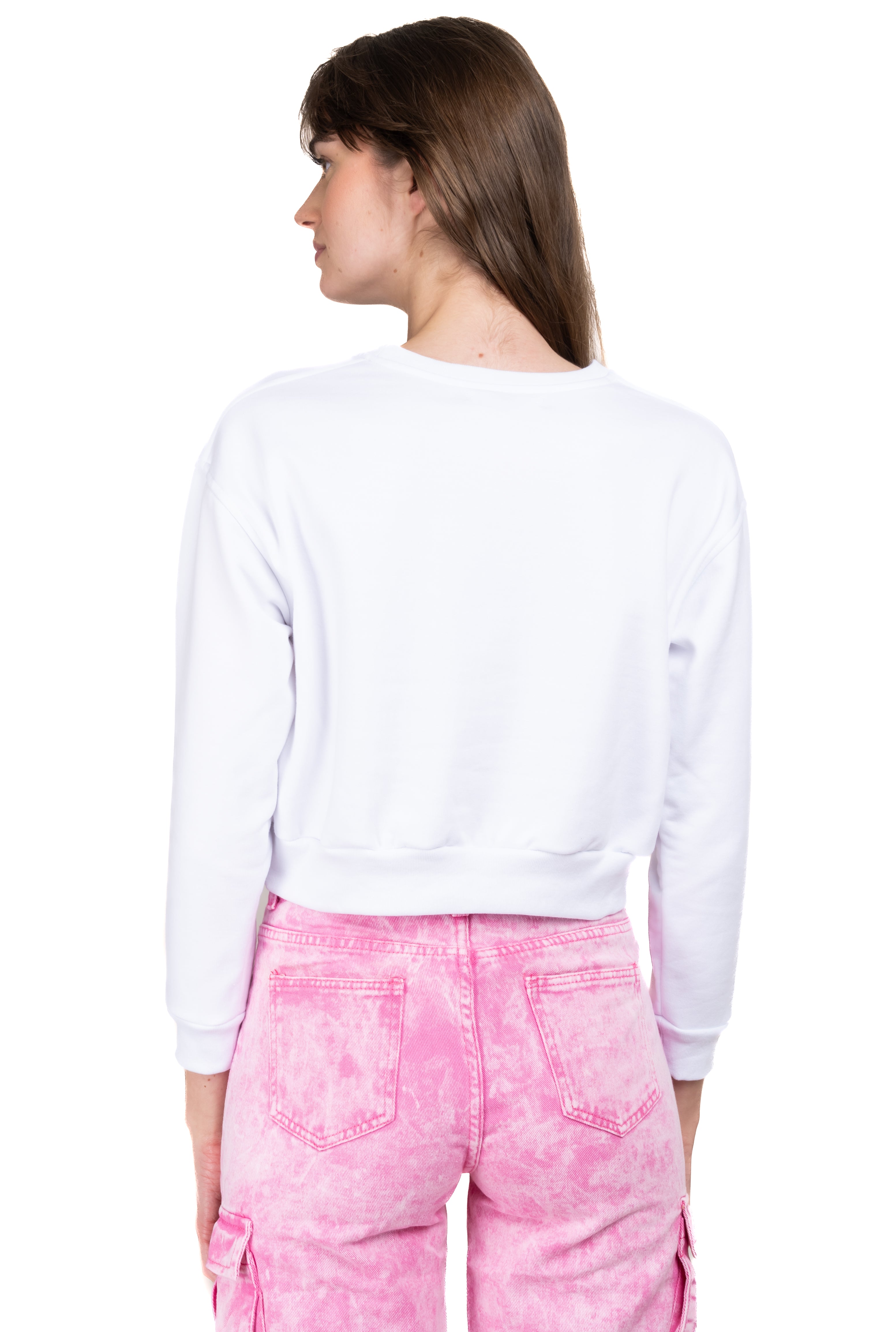 Crop Pole Norte Sweatshirt White Combo