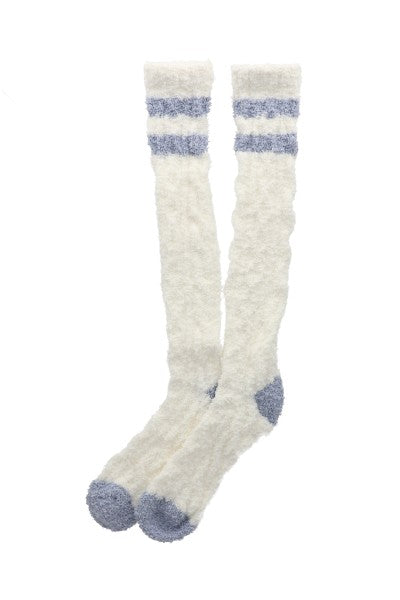 Sock 2 Woven stripes BLUE