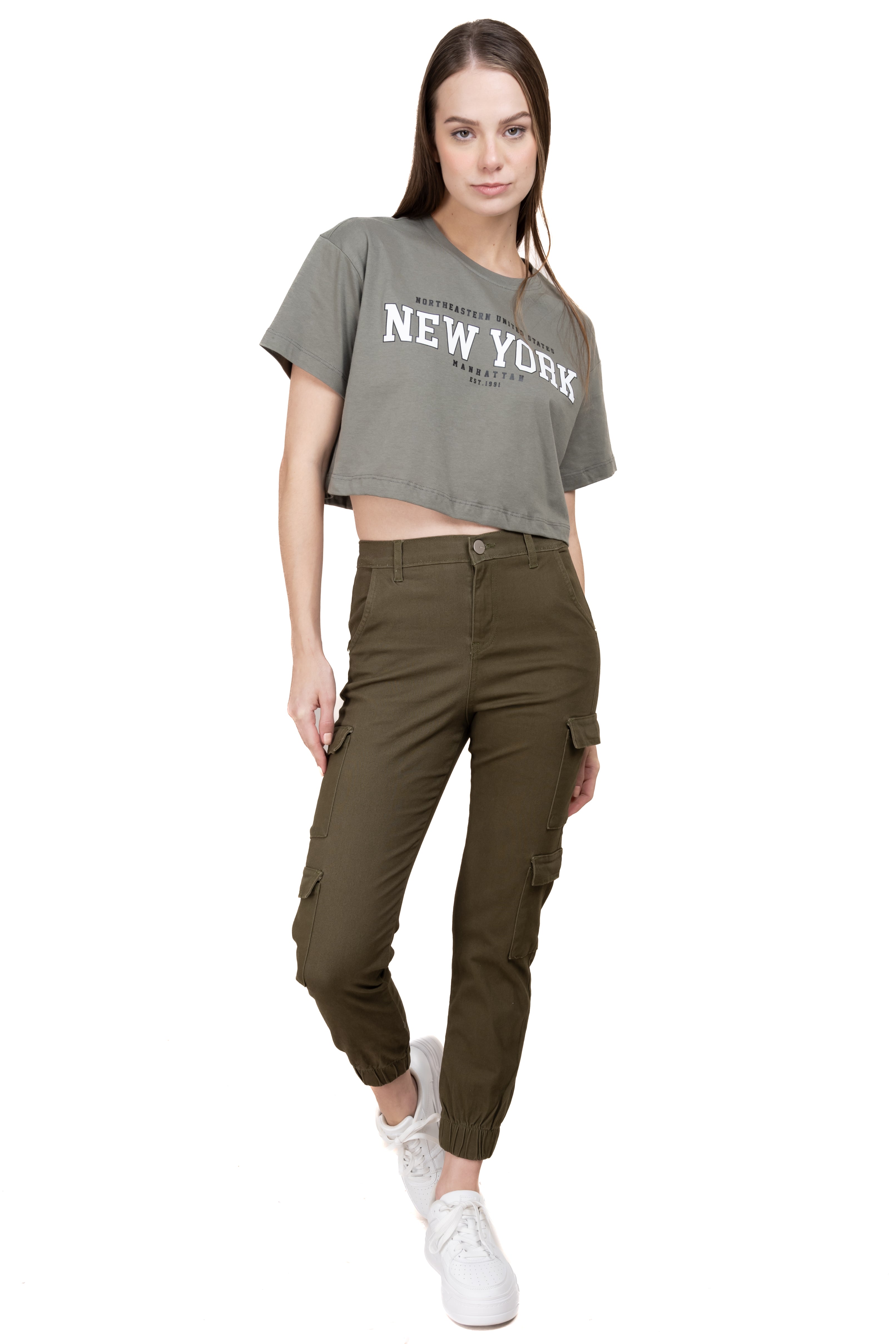 JOGGER POSITION High waist OLIVE