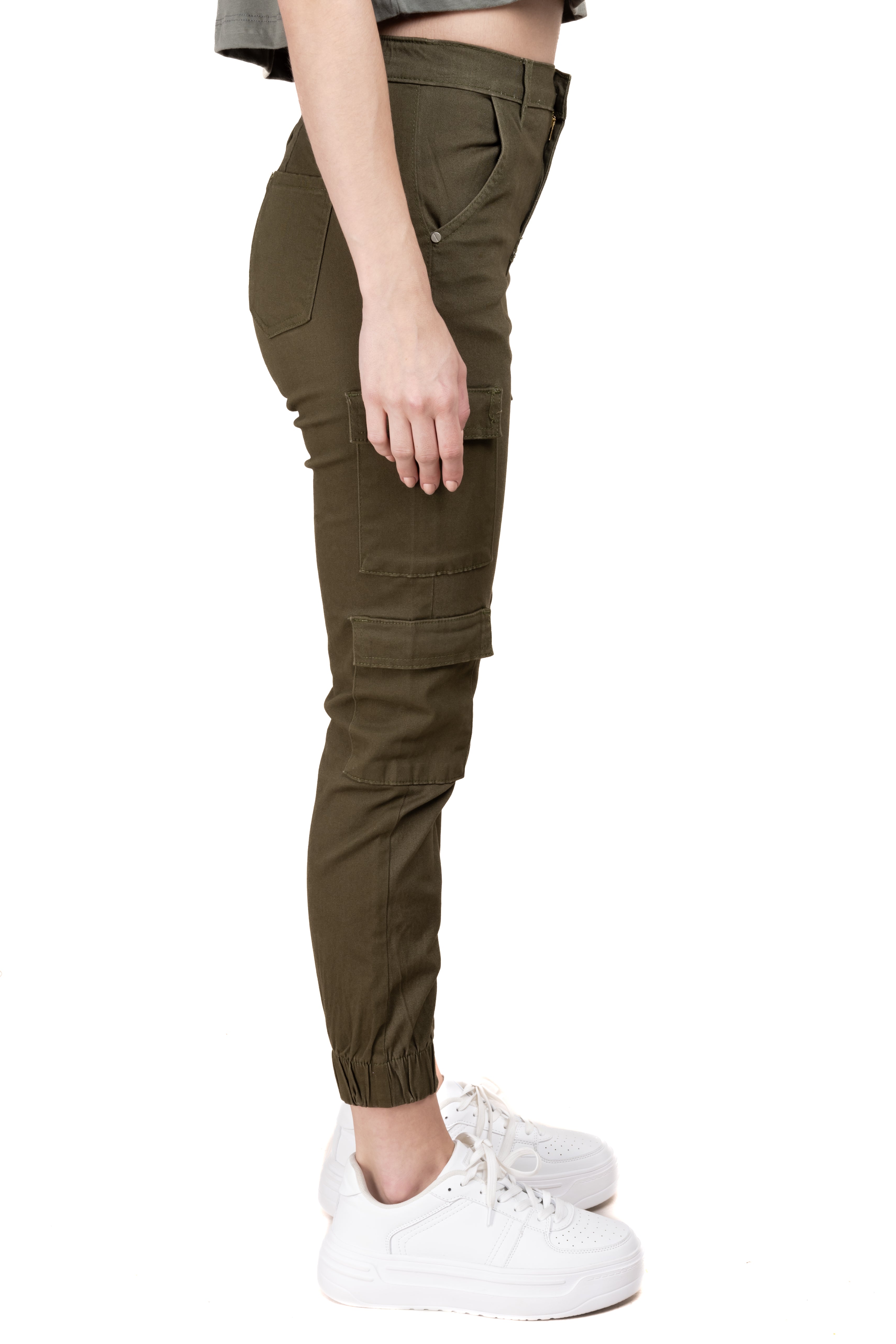 JOGGER POSITION High waist OLIVE