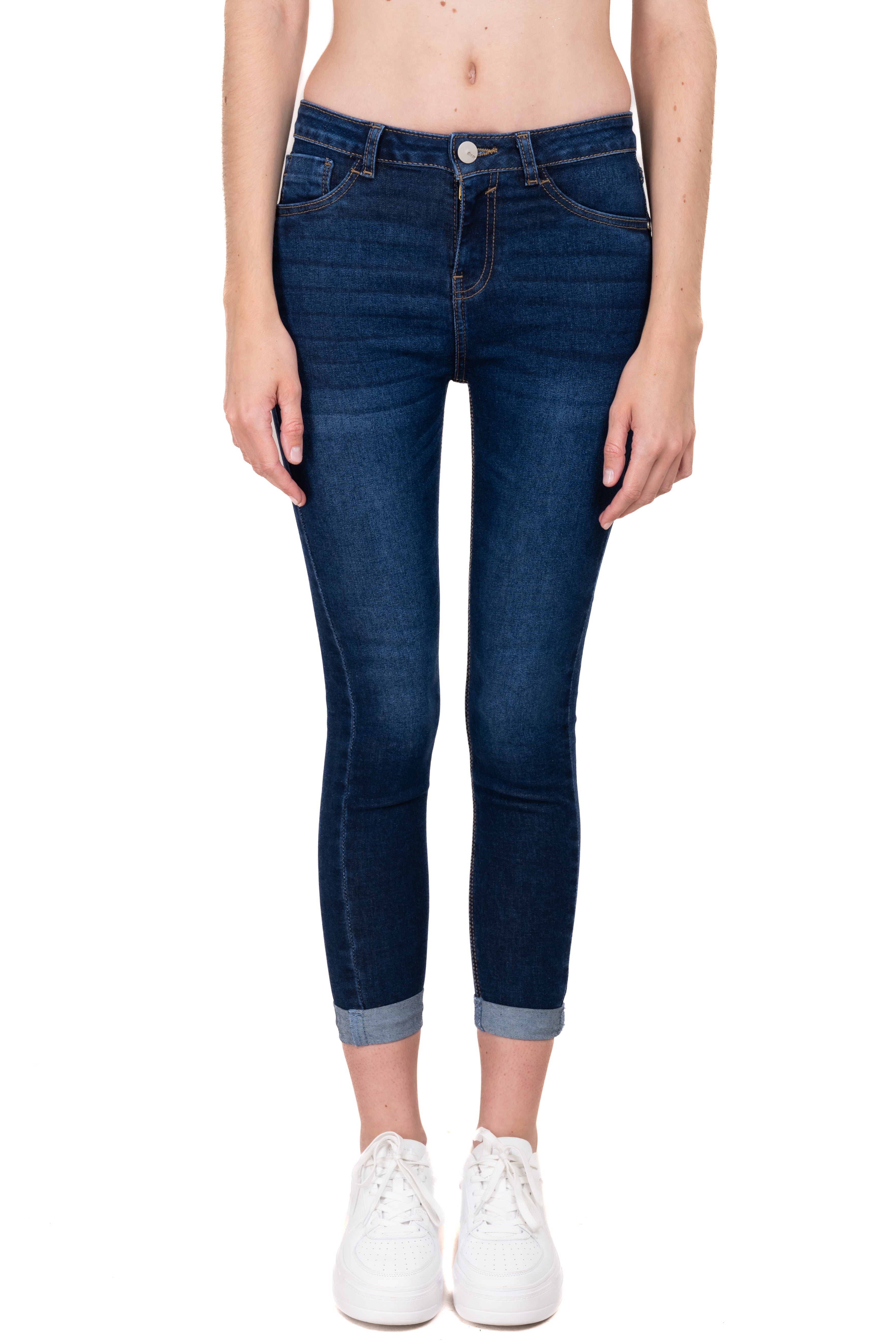 Jeans skinny cintura media DARK WASH