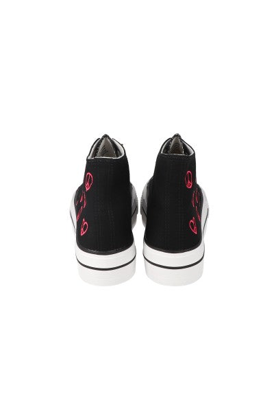 Tenis canvas Peace & Love NEGRO