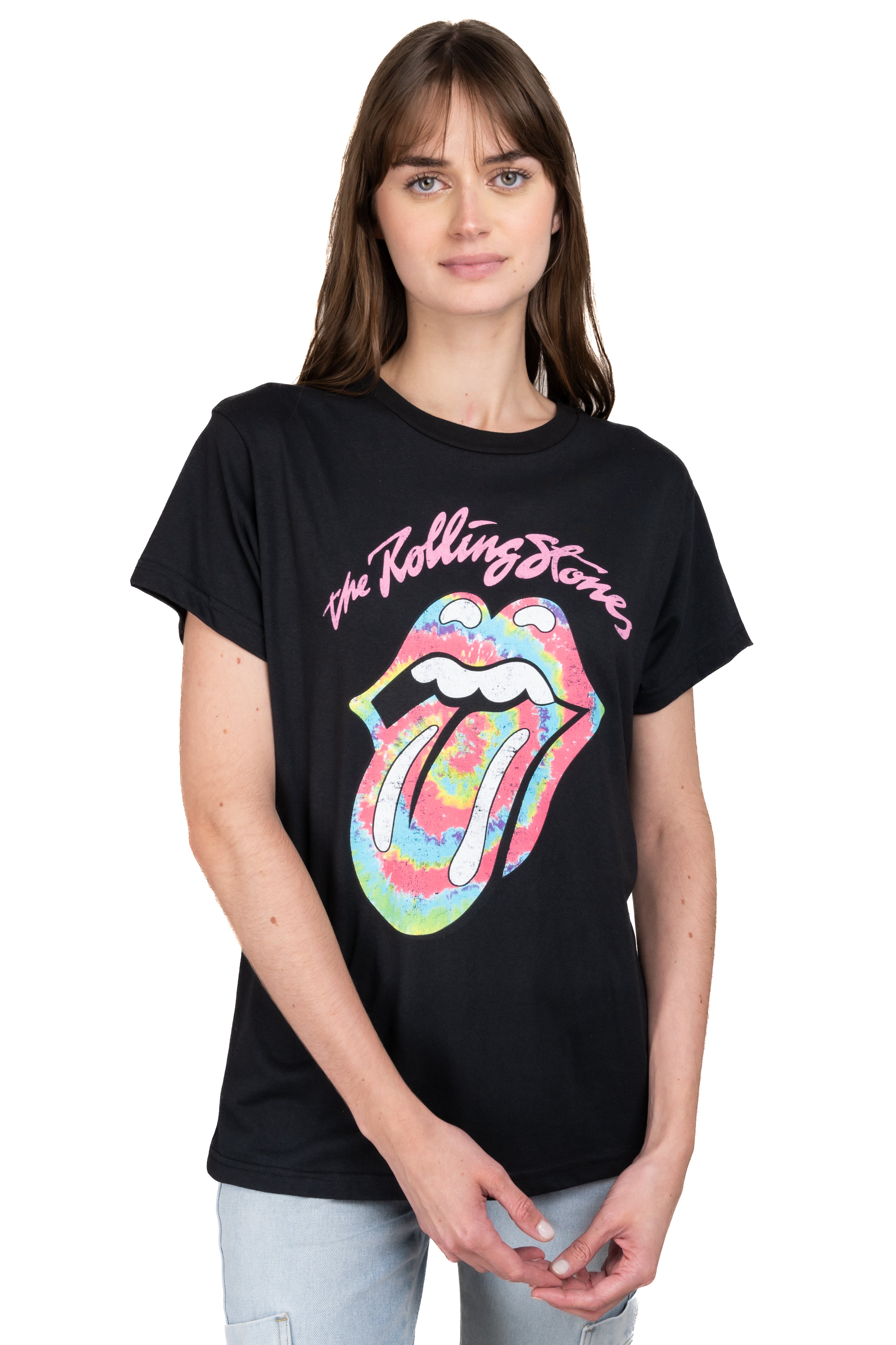 Playera Rolling Stones acid wash NEGRO COMBO