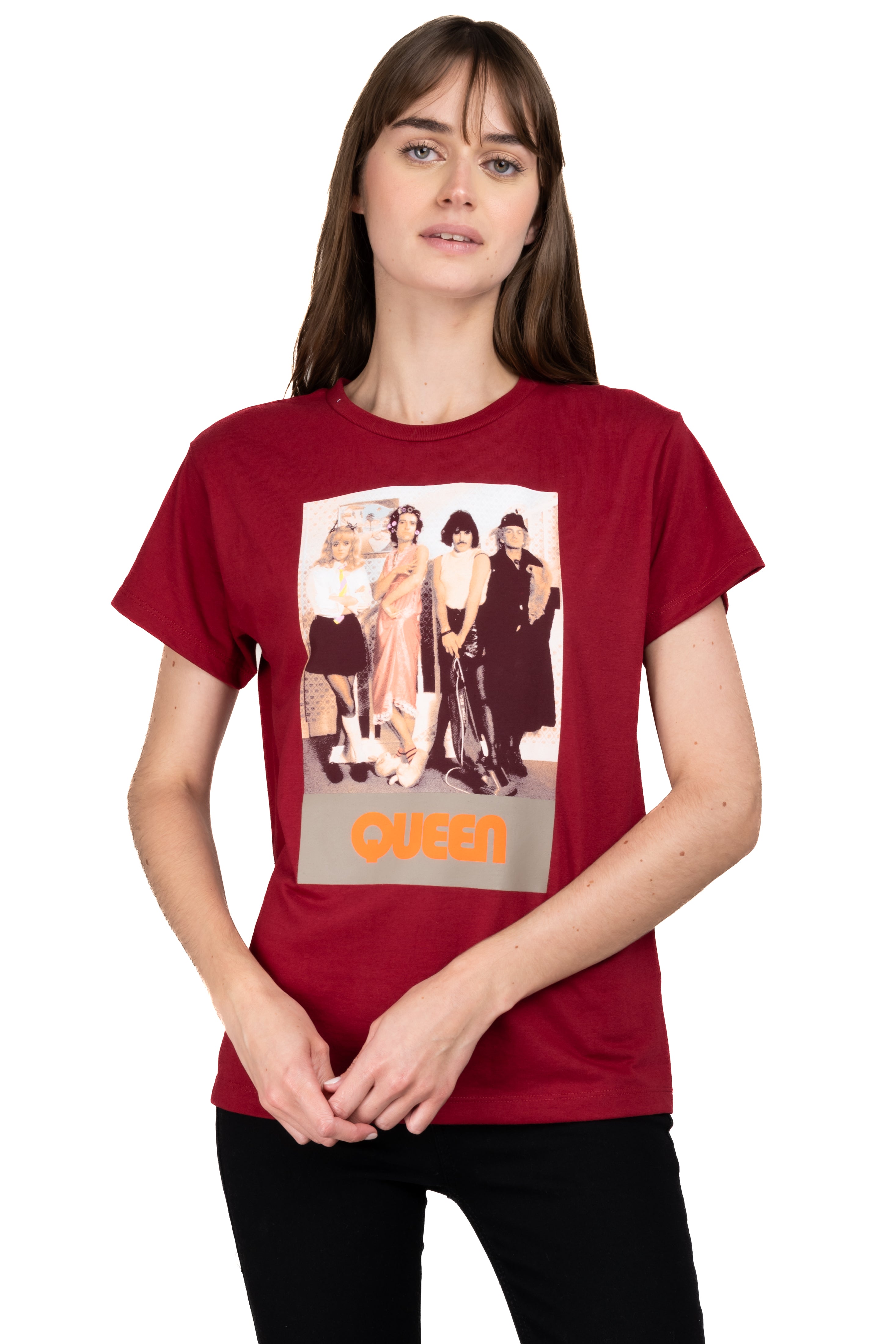 Queen short manga shirt Combo wine