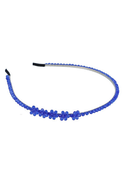 Thin headband flowers flowers BLUE