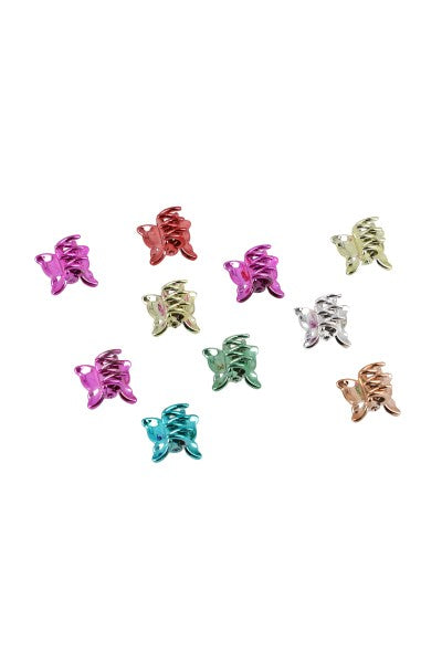 Set 10 Metal butterfly clicks MULTICOLORED