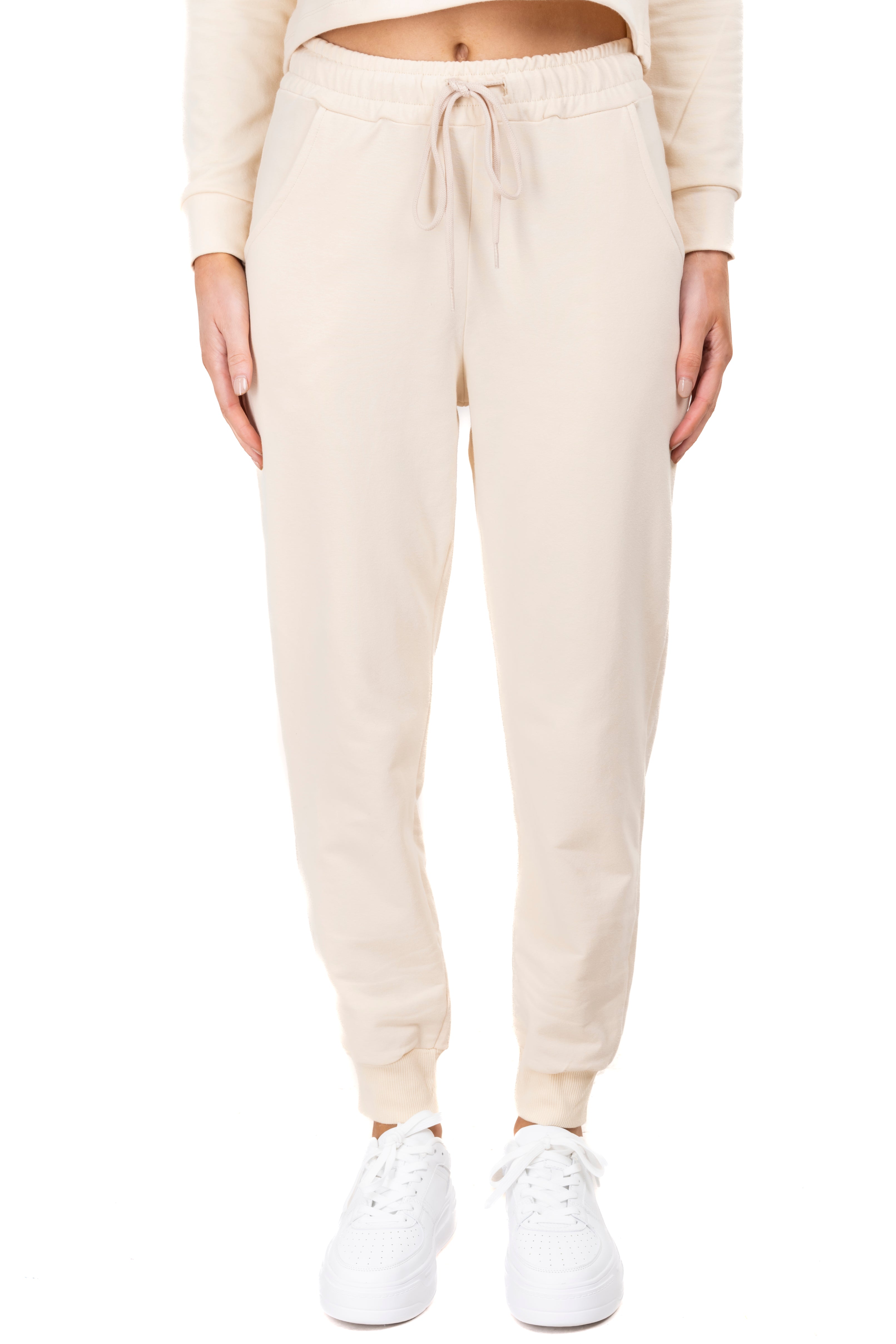 Jogger cintura elástica Malibú CREMA