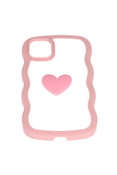 Funda iPhone 11 ondas corazón ROSA