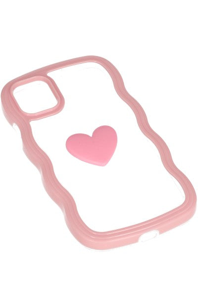 Funda iPhone 11 ondas corazón ROSA