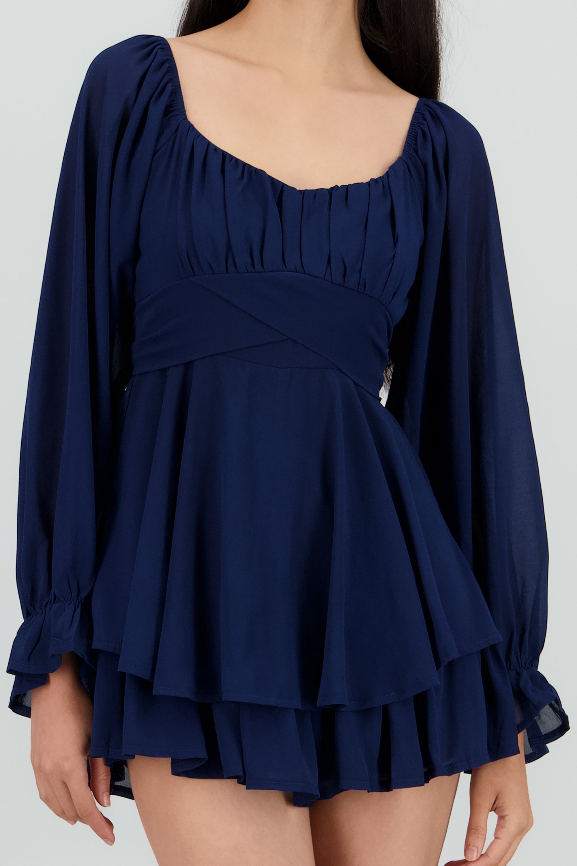 Romper mini manga larga mesh MARINO
