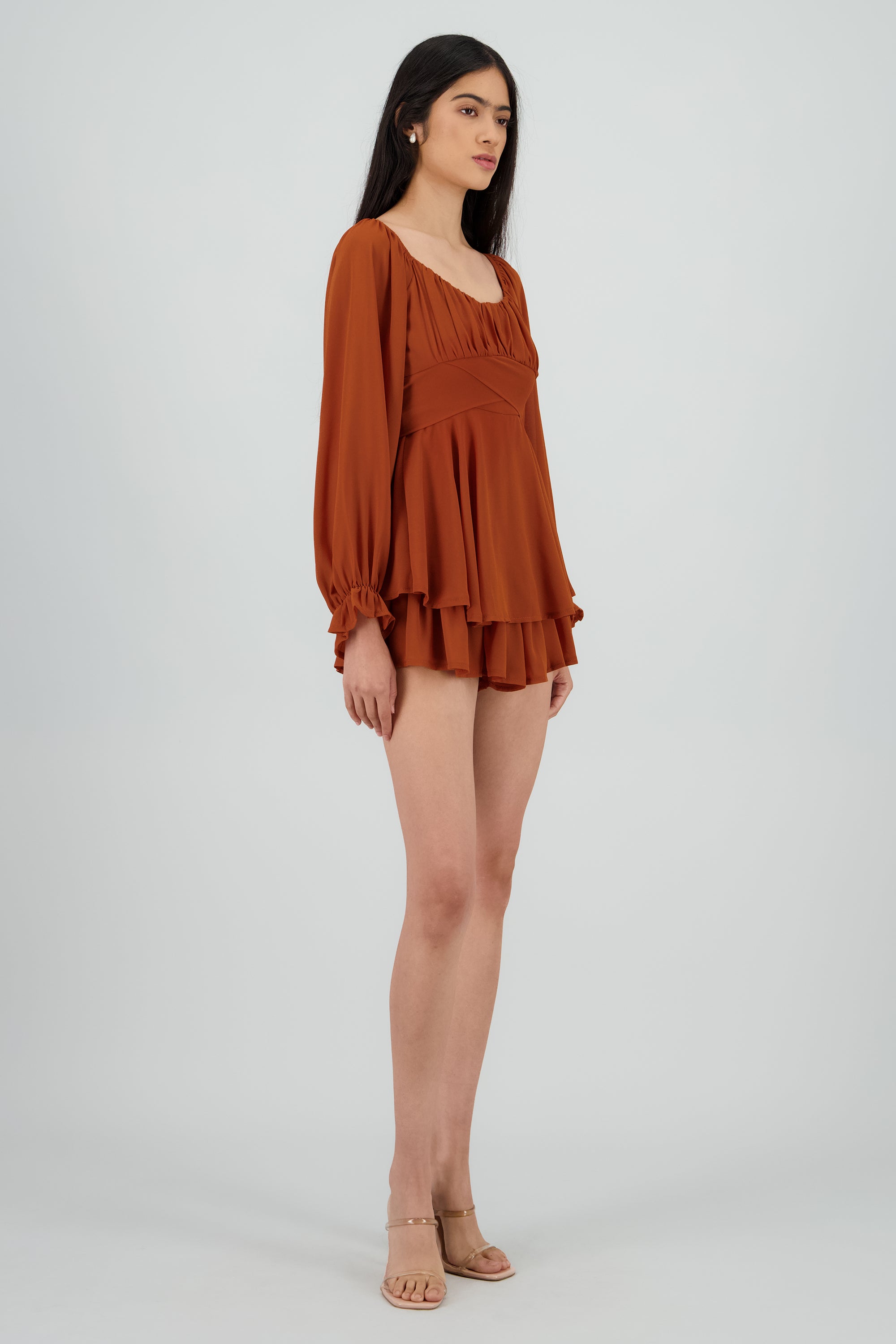 Romper mini manga larga mesh CAMELLO