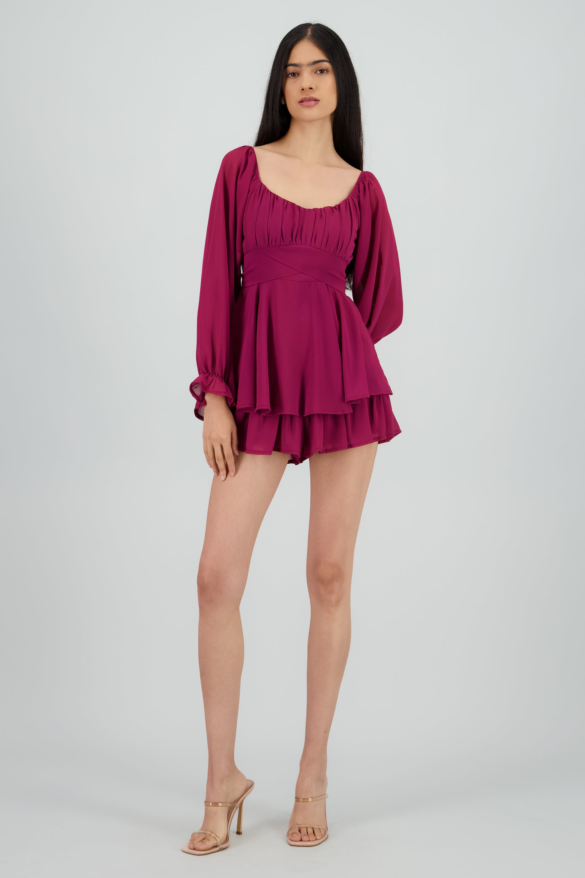 Romper mini manga larga mesh VINO