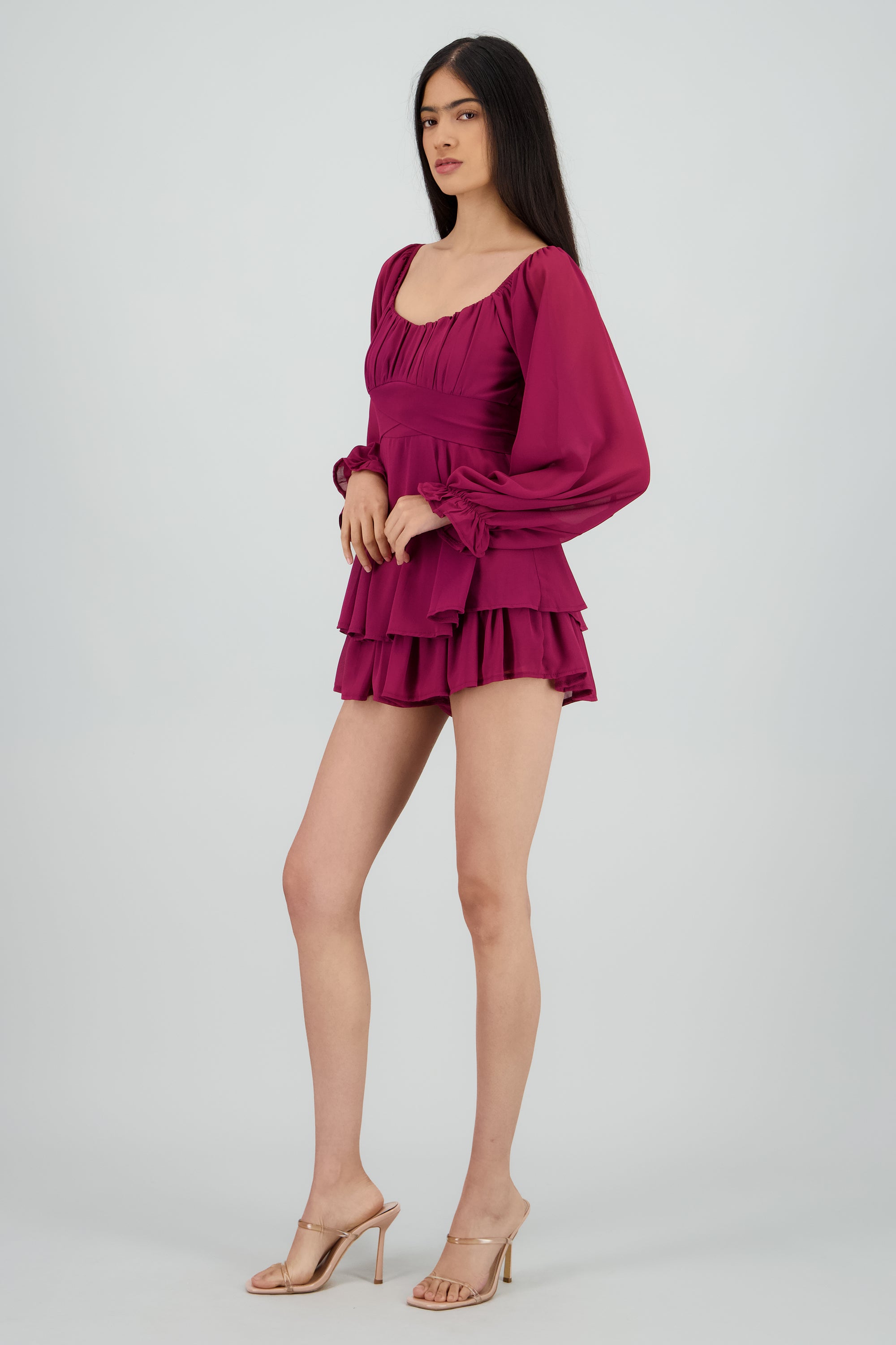 Romper mini manga larga mesh VINO