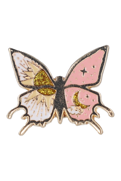 Pin Mariposa Brillos ROSA