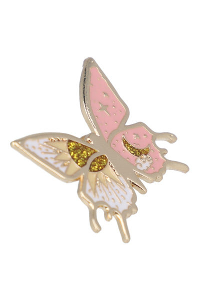 Pin Mariposa Brillos ROSA