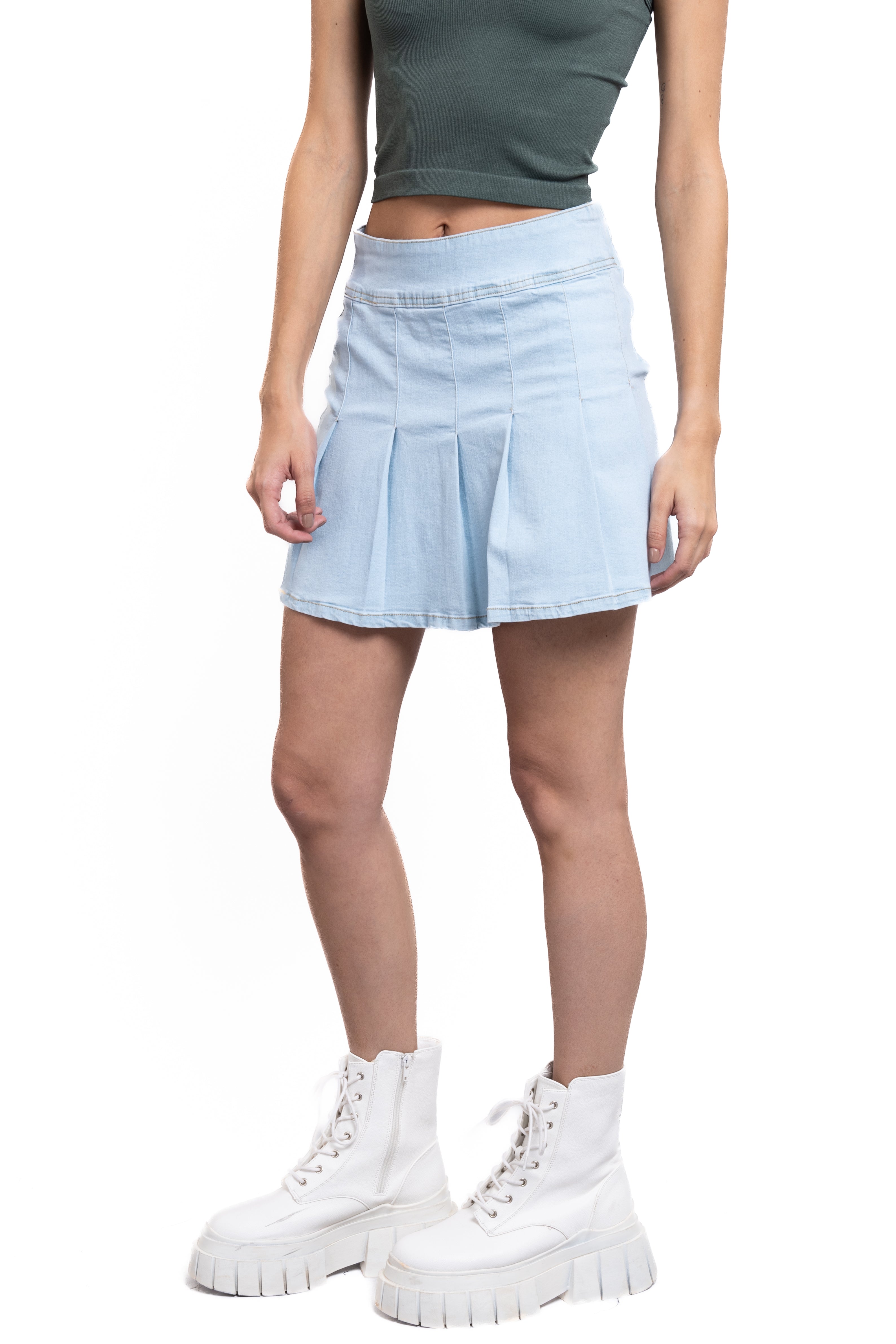 Mini falda short denim MEDIUM WASH