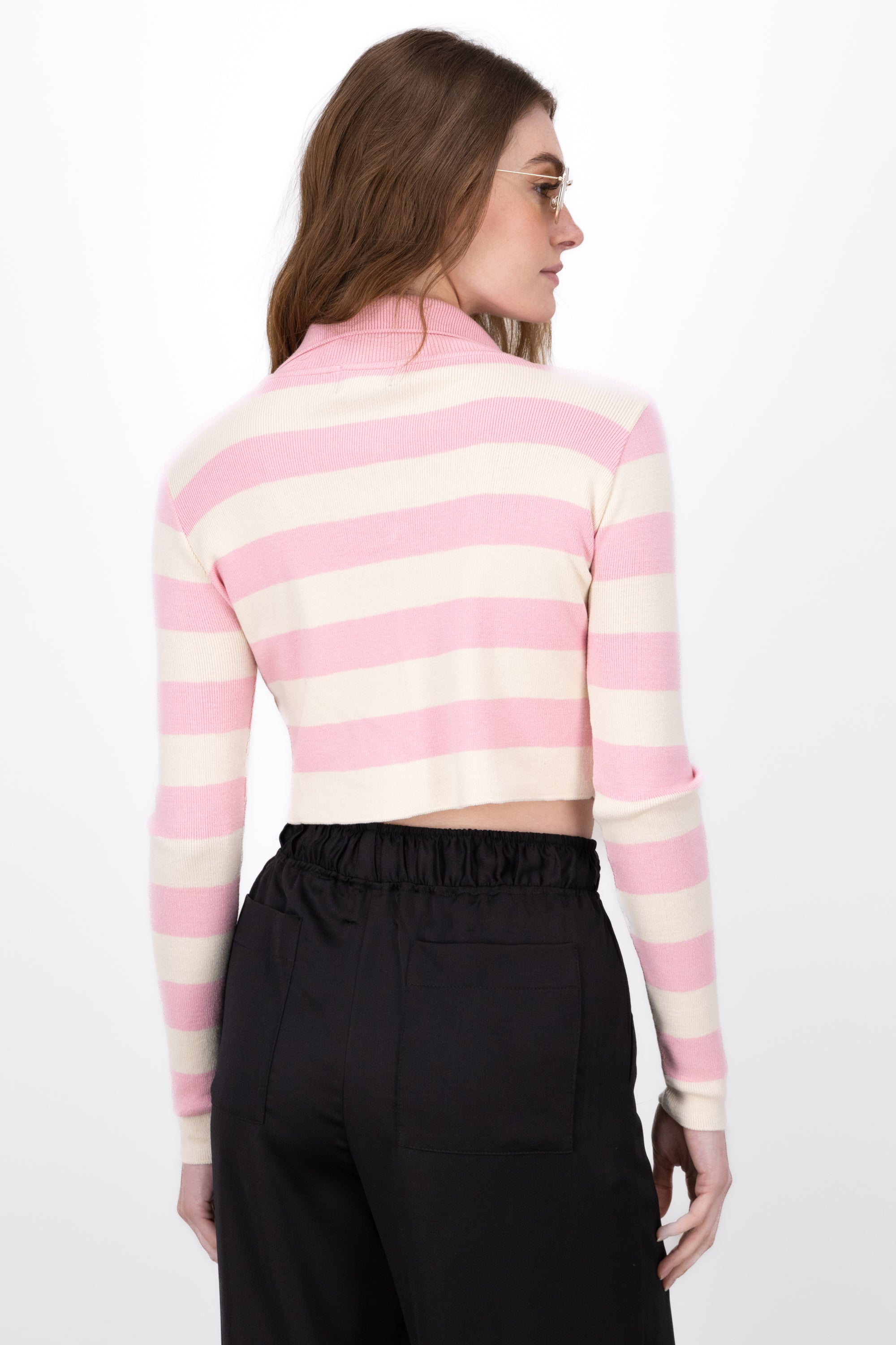 Long sleeve nose stripes with Hypsters neck Rosa Combo