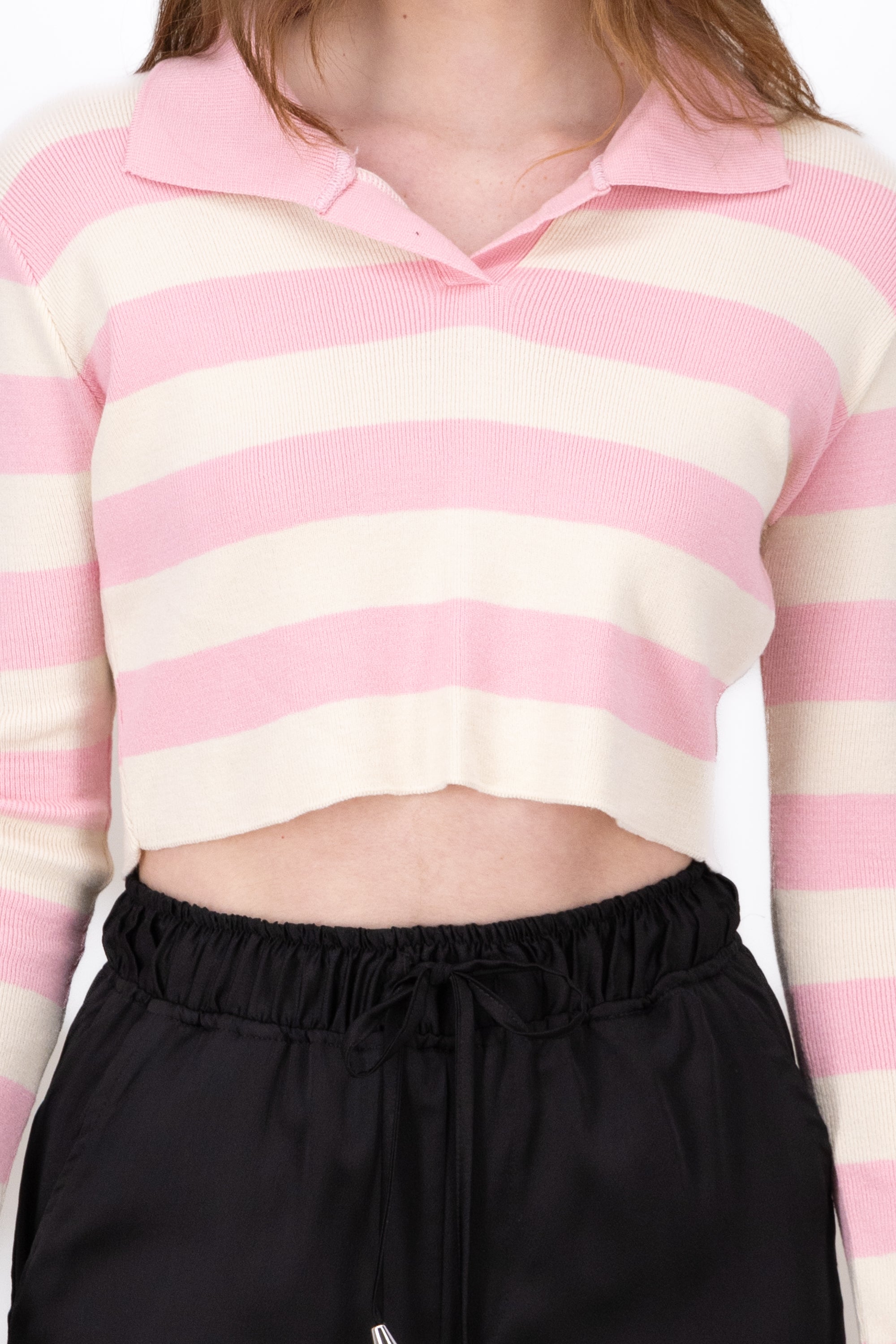 Long sleeve nose stripes with Hypsters neck Rosa Combo