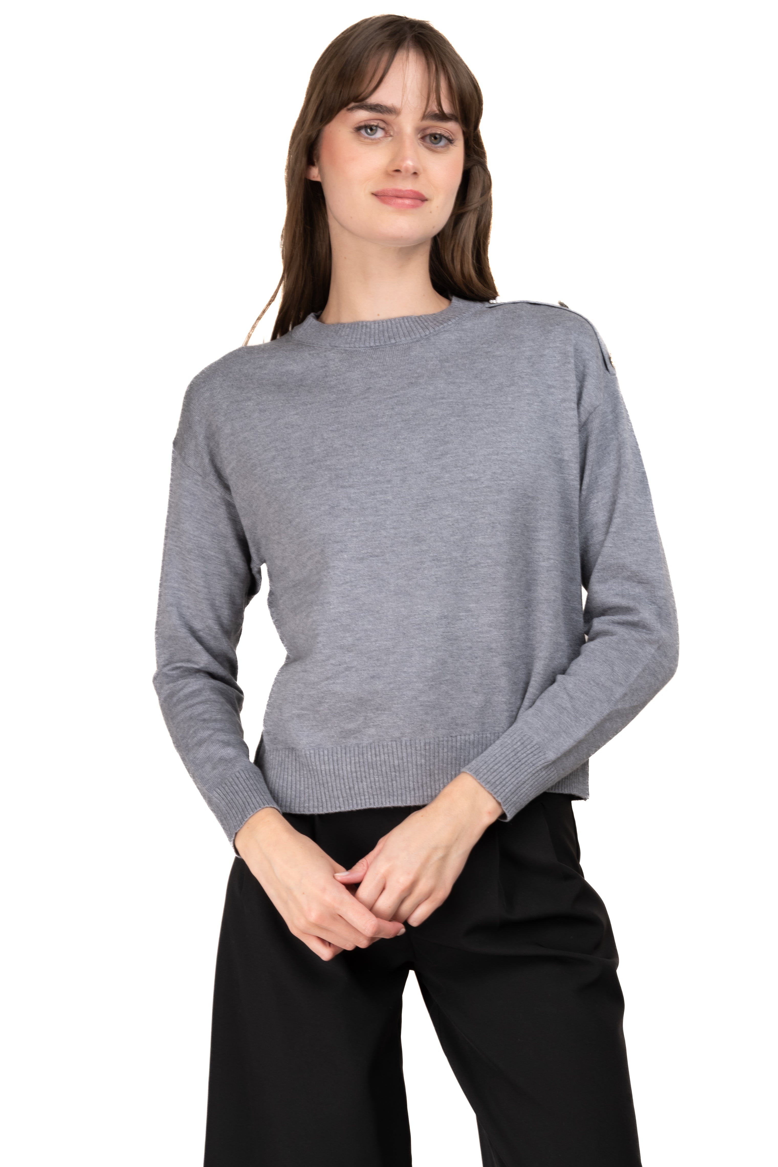 Soft tissue sweater buttons GREY