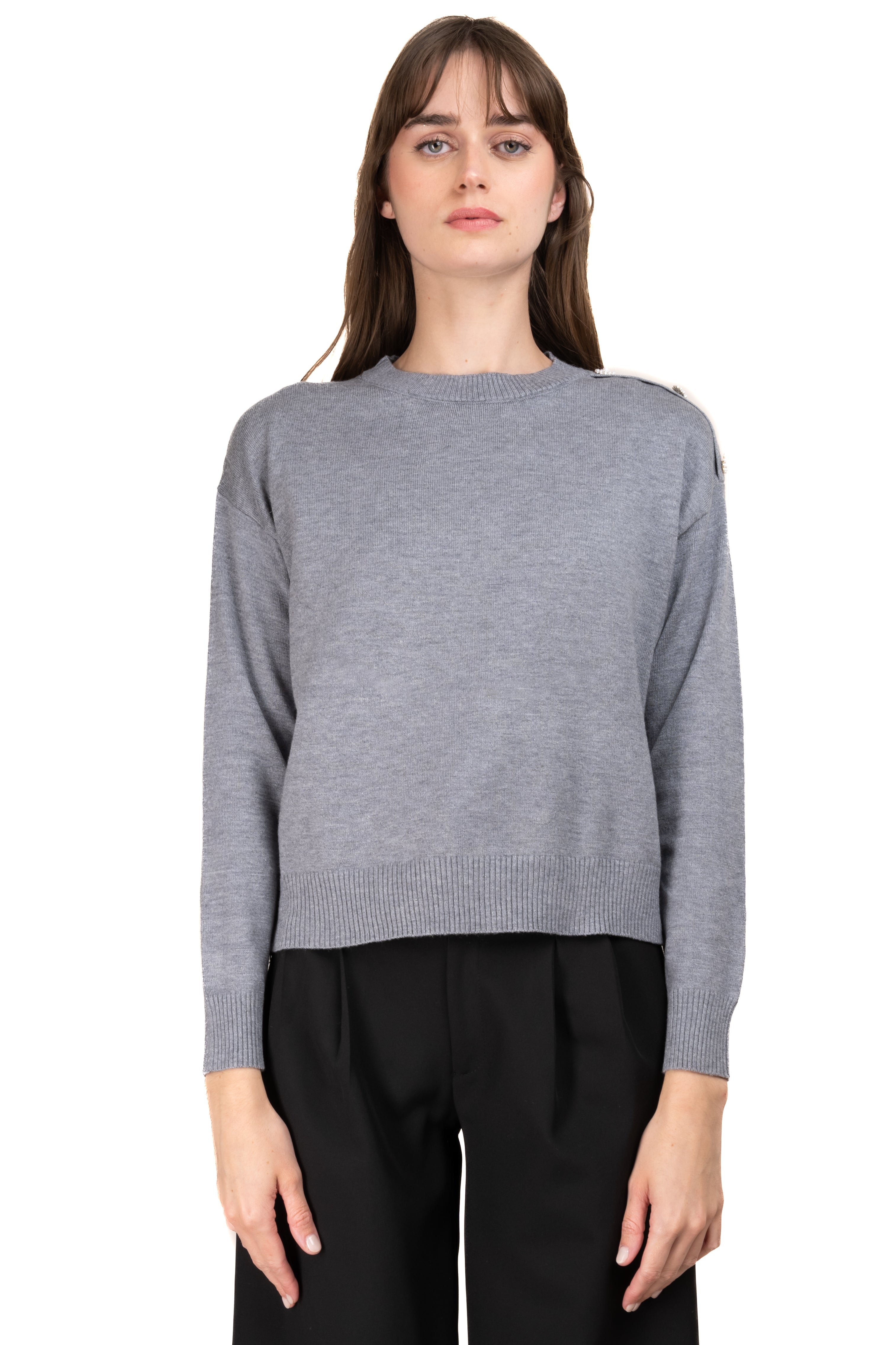 Soft tissue sweater buttons GREY