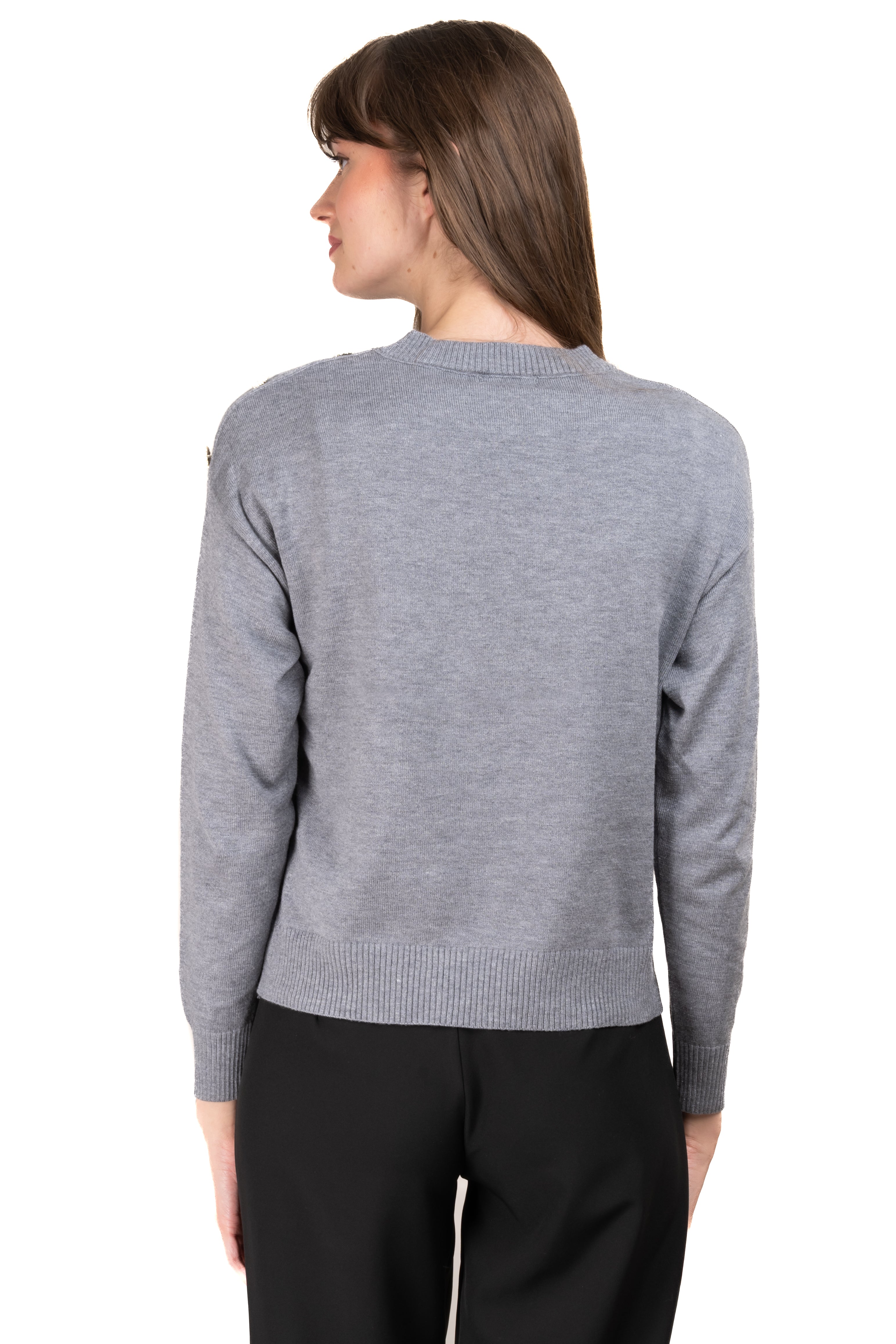 Soft tissue sweater buttons GREY