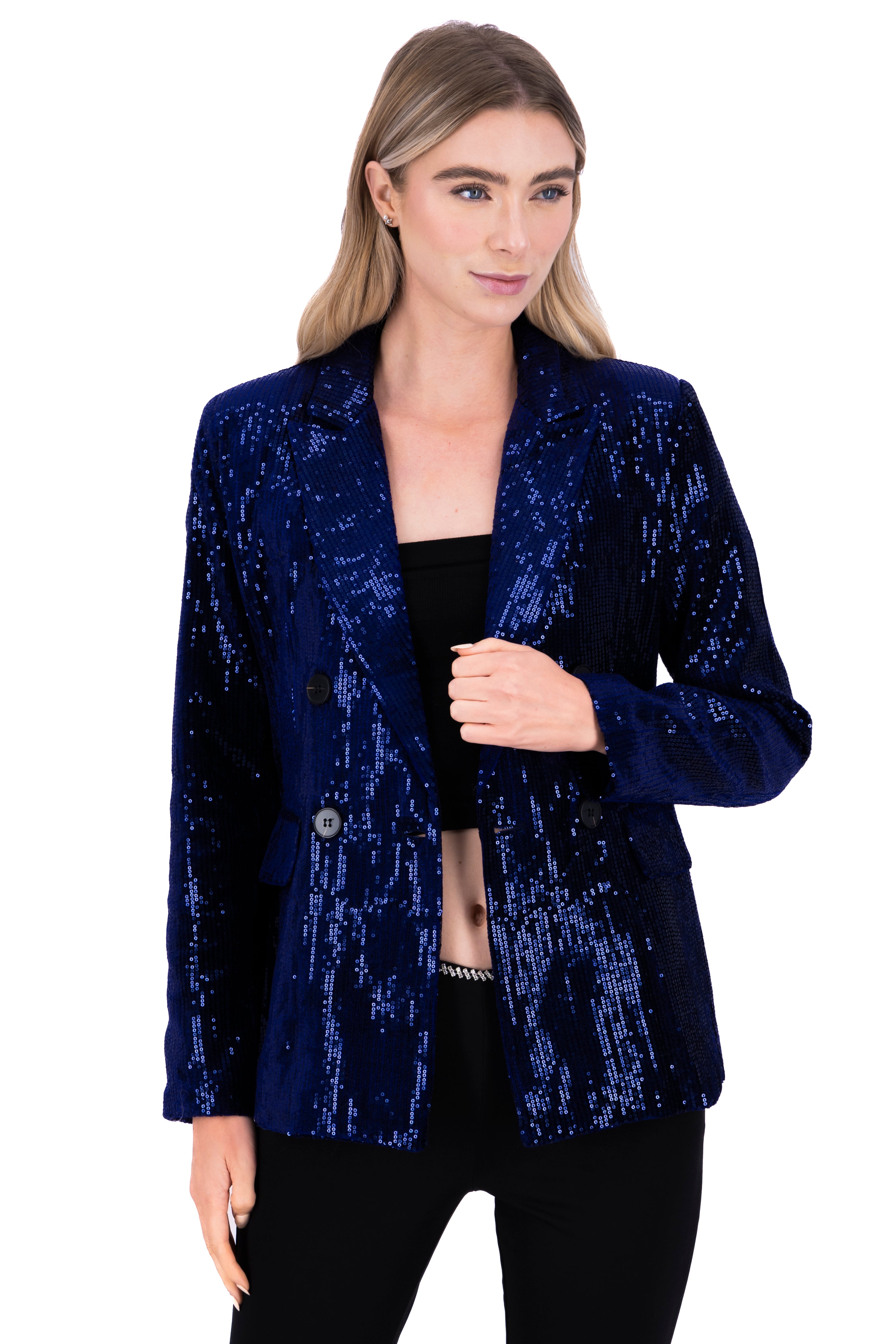 Blazer over encaje AZUL