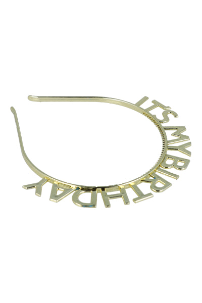 Thin Birthday headband GOLD