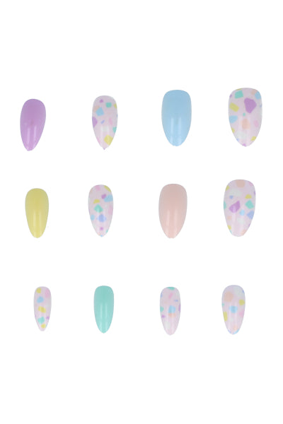 SET 12 Nails Colors MULTICOLORED