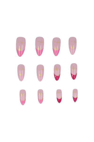 Set 12 French nails RED