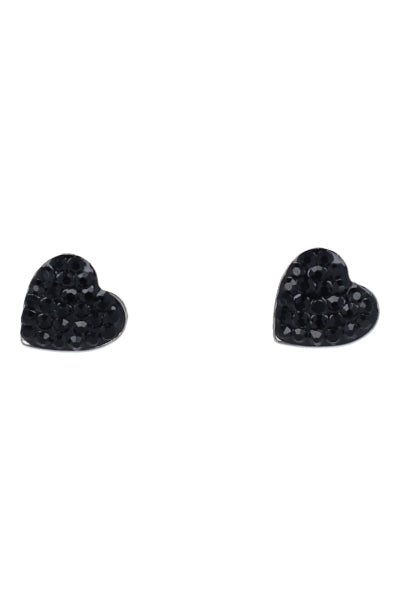 Grillos heart earrings BLACK