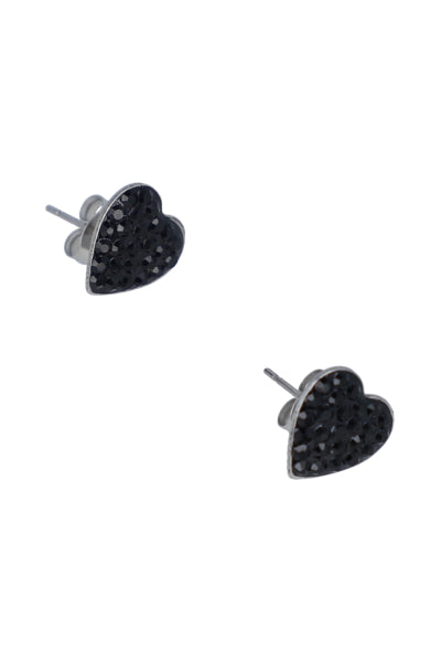 Grillos heart earrings BLACK