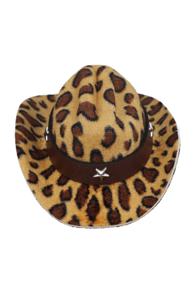 Sombrero Mascota Print Leopardo CAFE