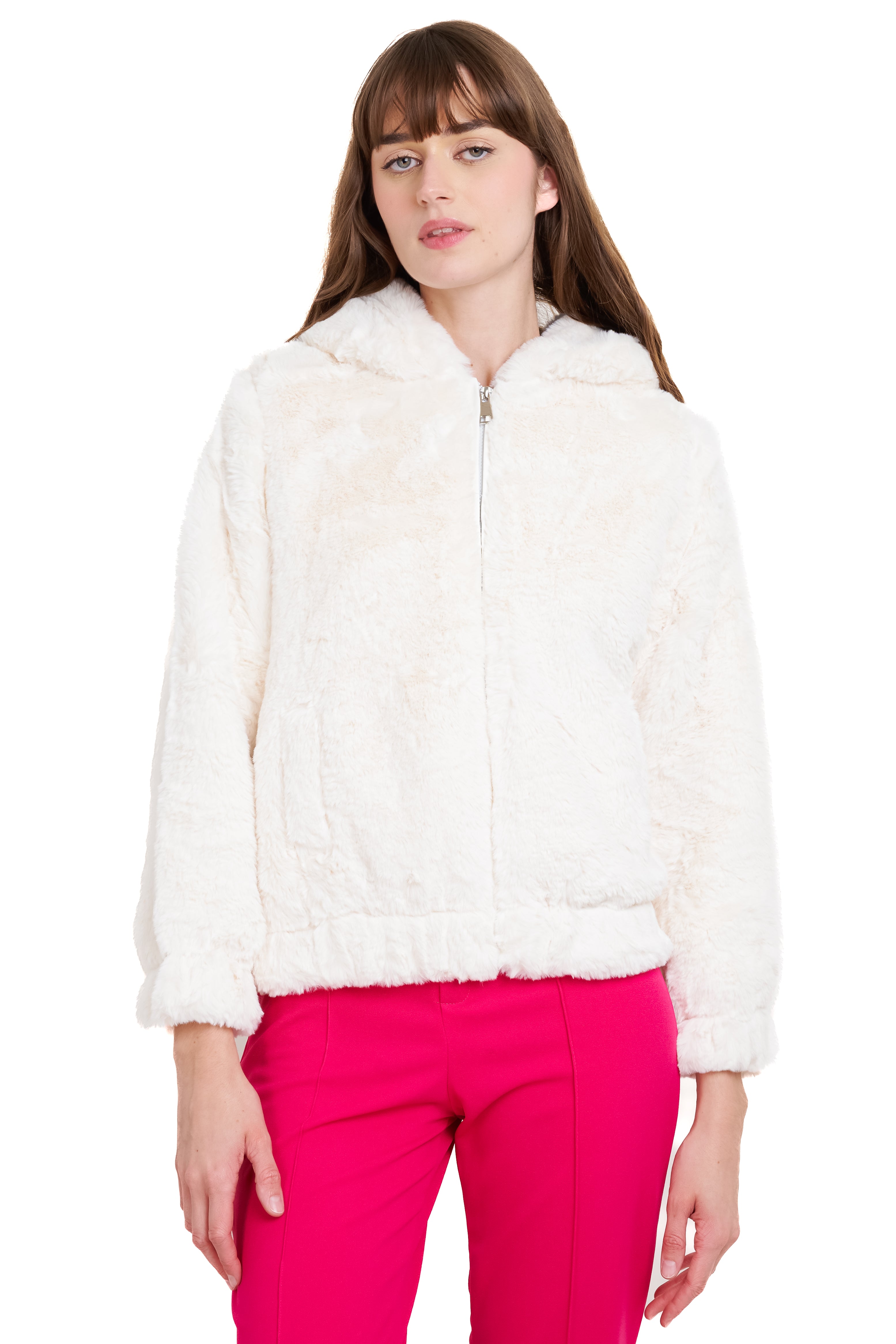 Peluche jacket Detail closure WHITE