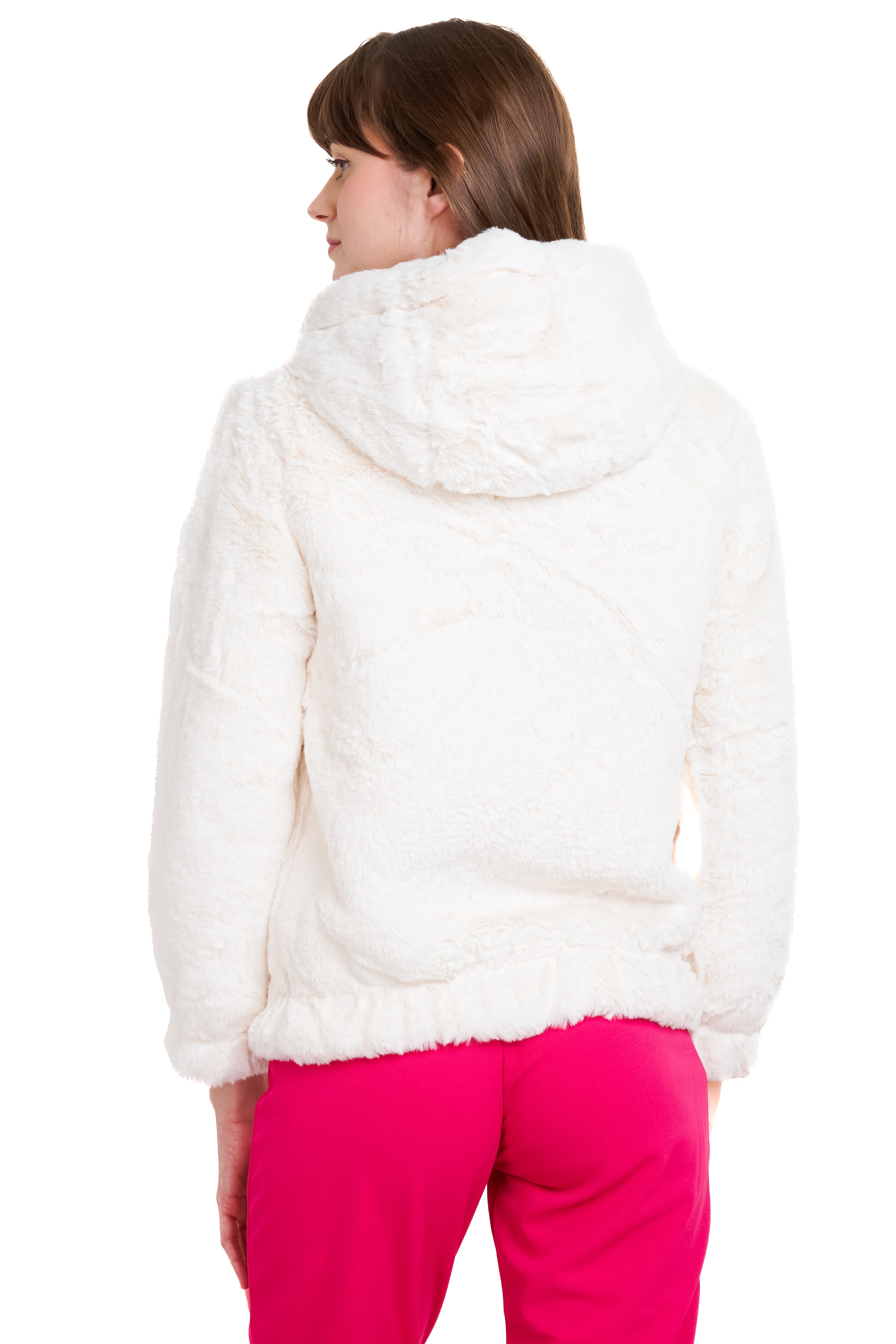 Peluche jacket Detail closure WHITE