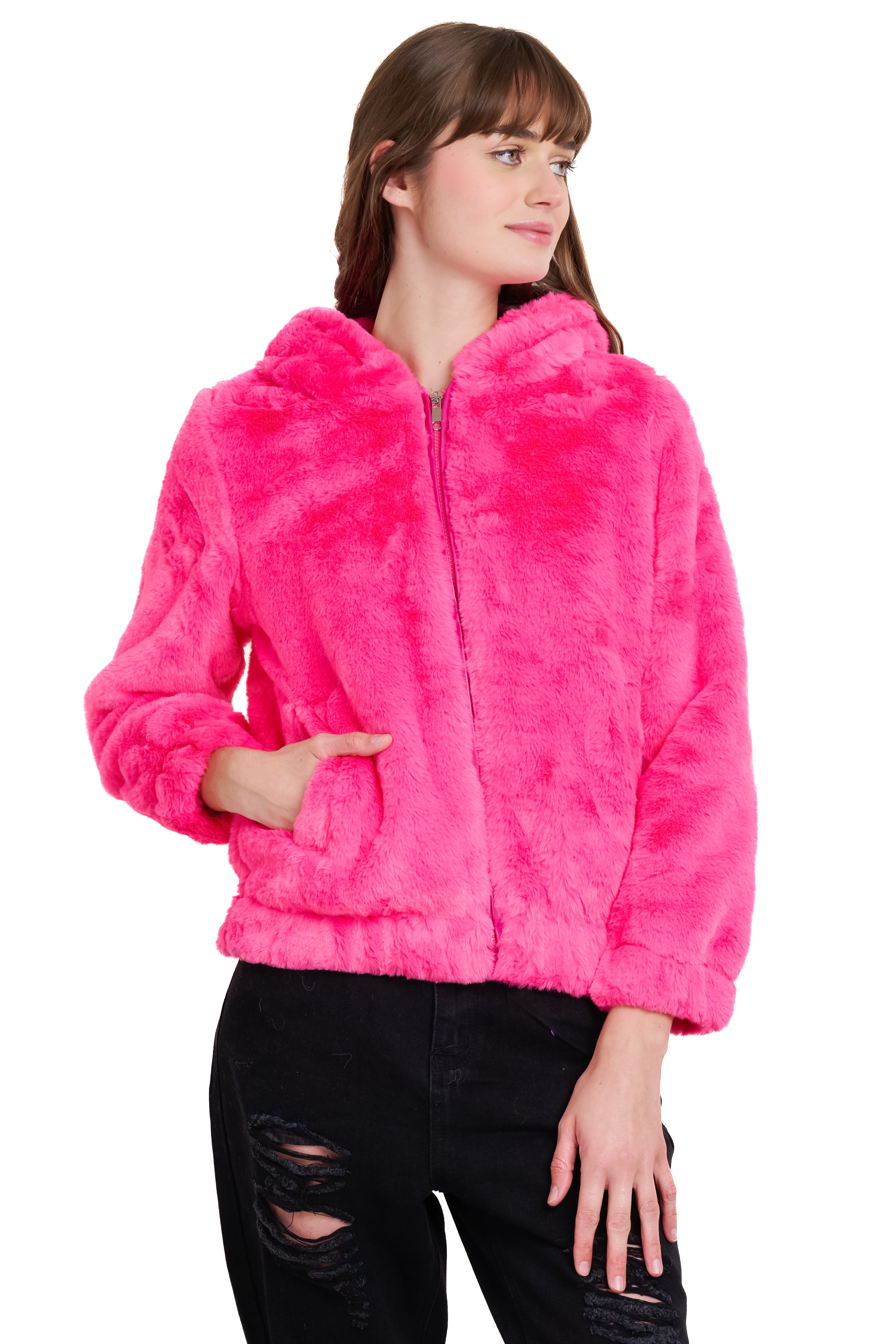 Peluche jacket Detail closure Fiusha