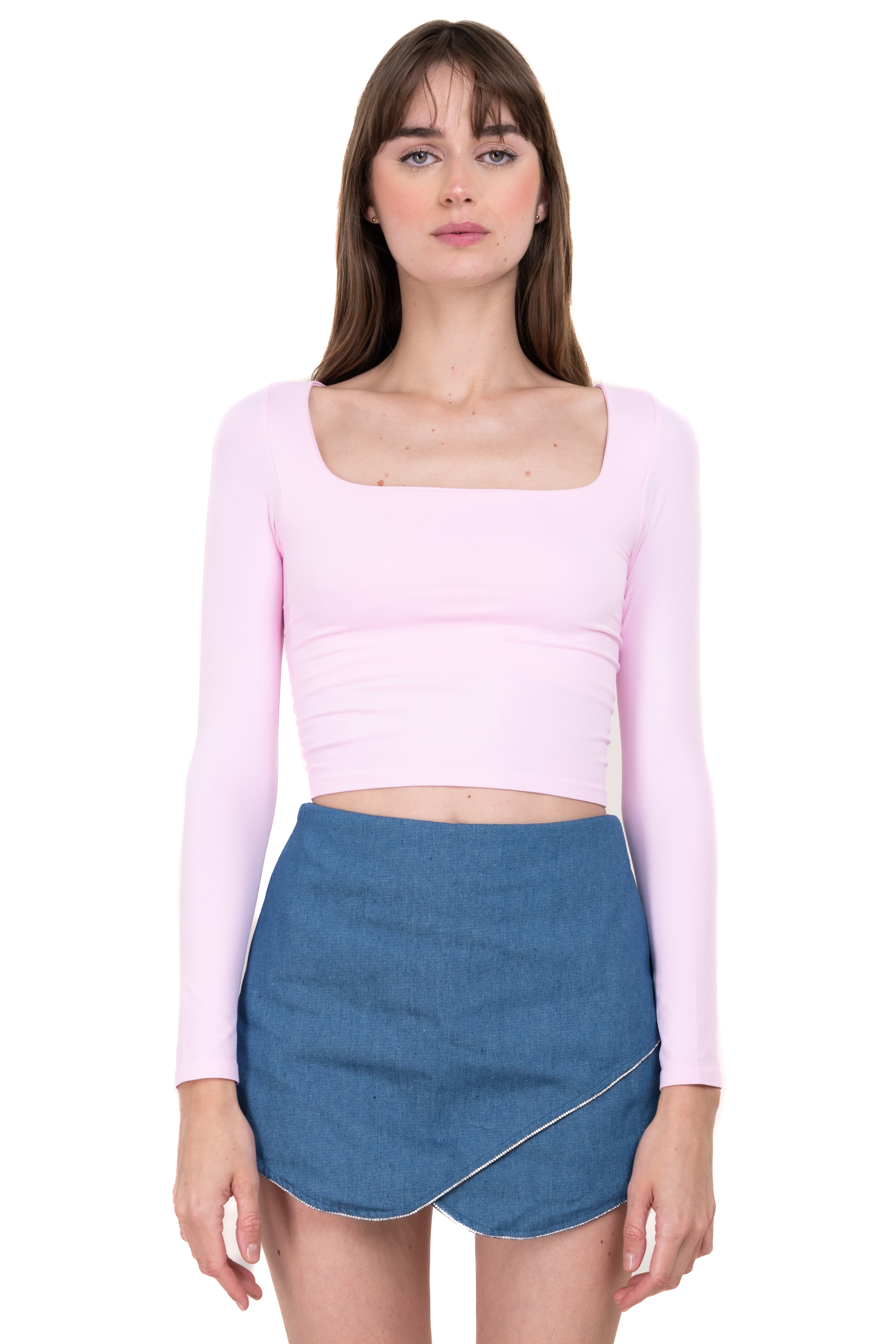 Top crop Smooth neckline PINK