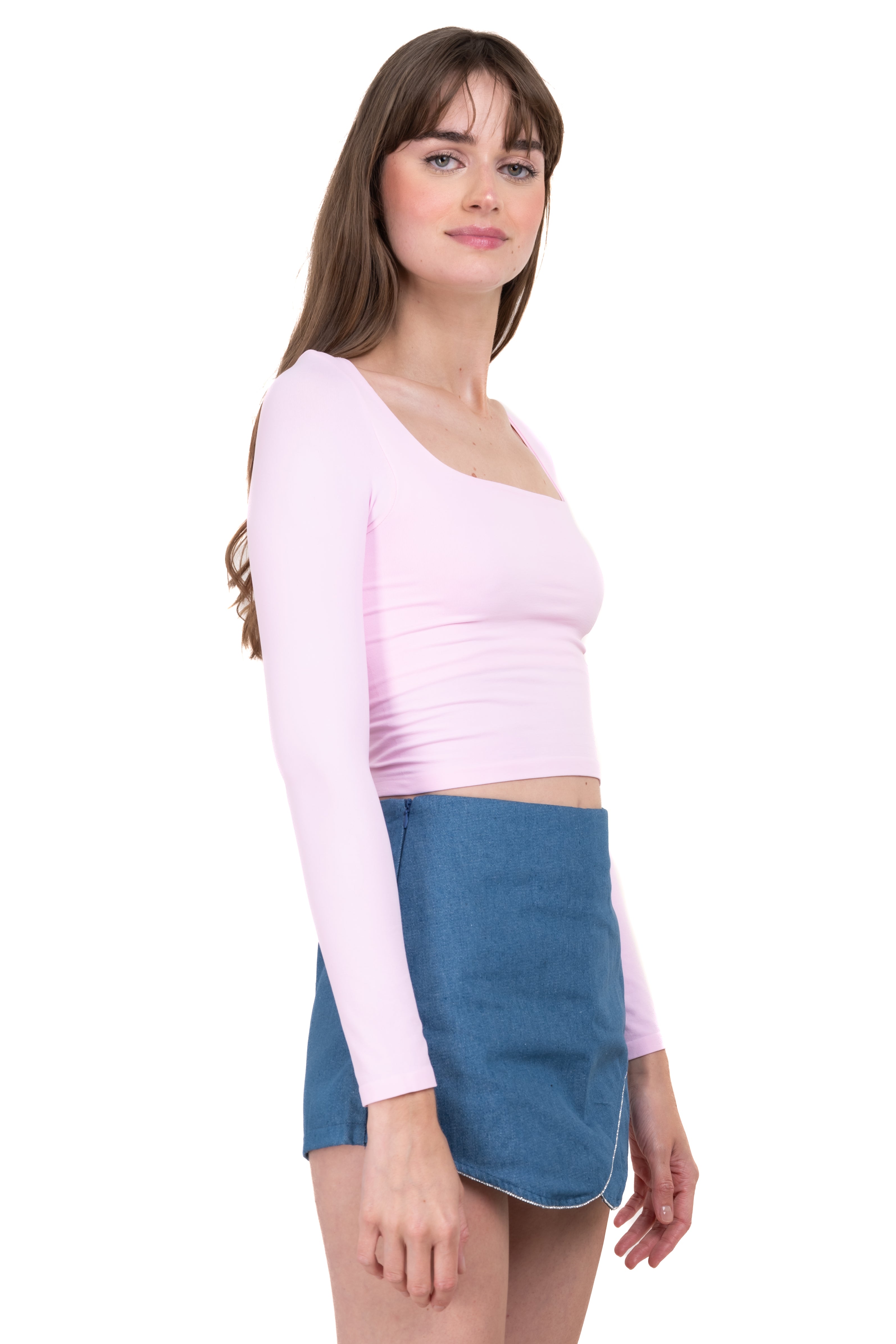 Top crop Smooth neckline PINK