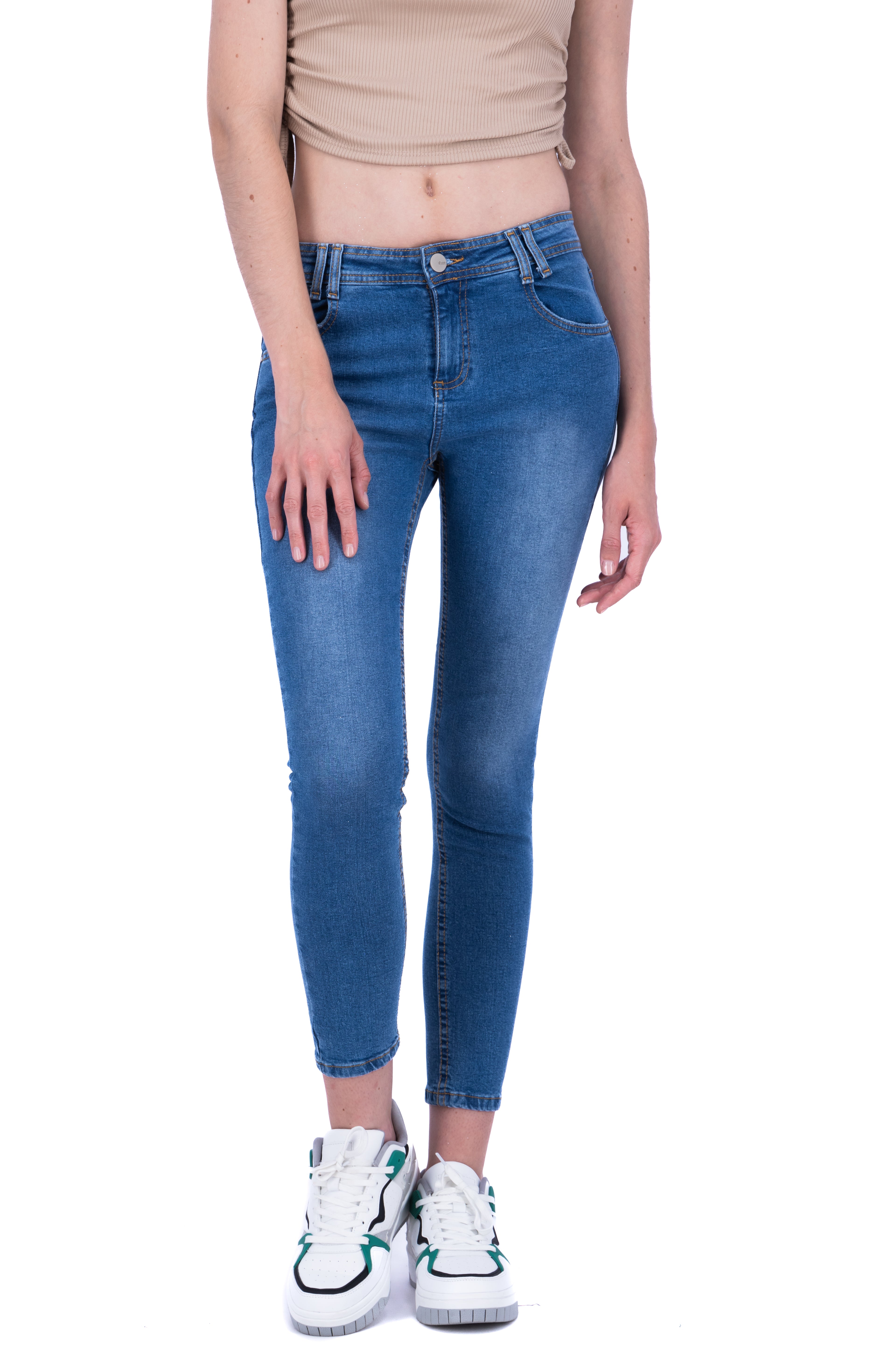 Jeans skinny efecto deslavado MEDIUM WASH