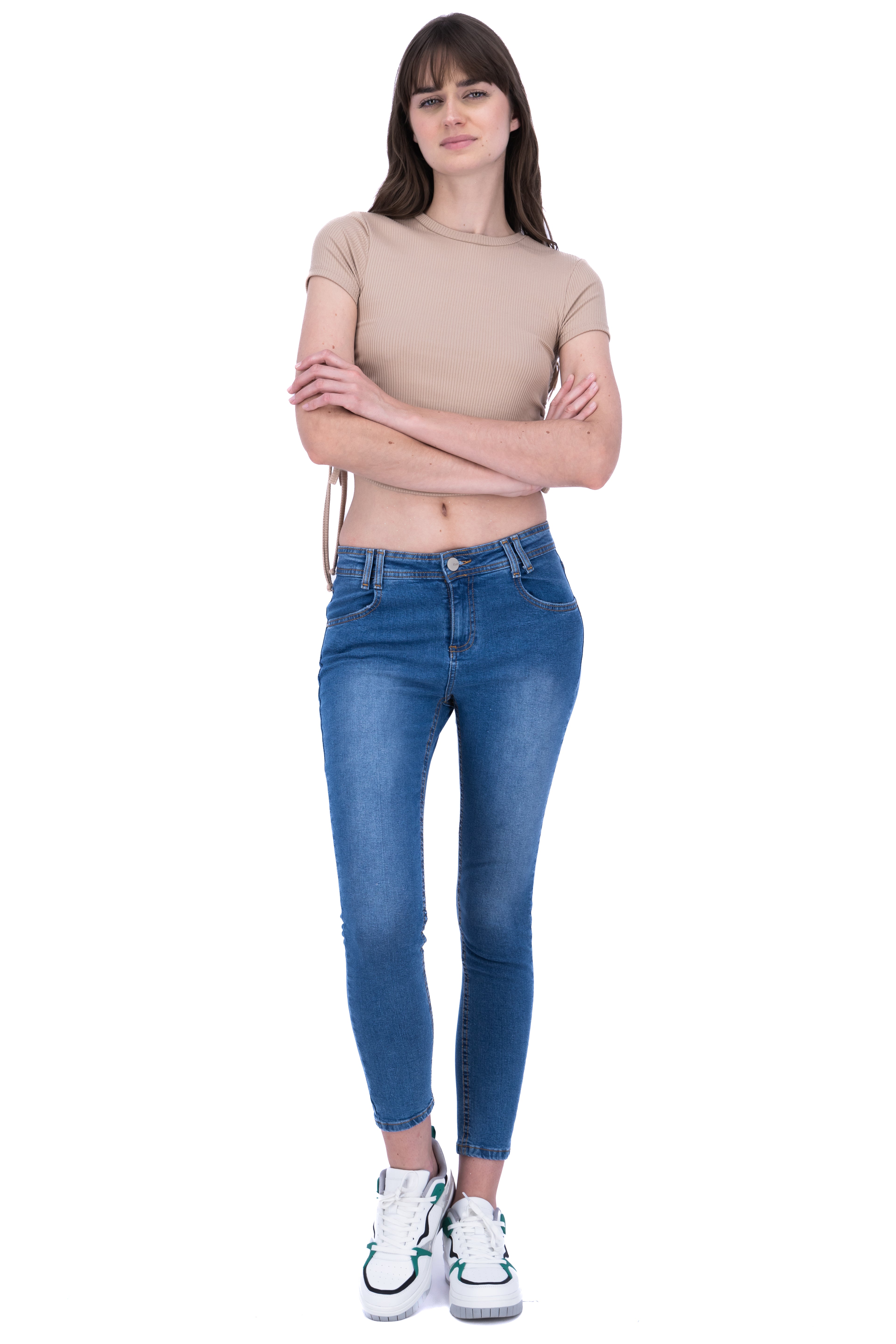 Jeans skinny efecto deslavado MEDIUM WASH