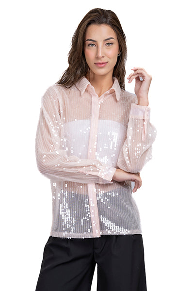 Camisa Lentejuela PALO DE ROSA