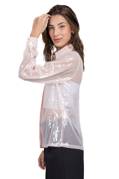 Camisa Lentejuela PALO DE ROSA